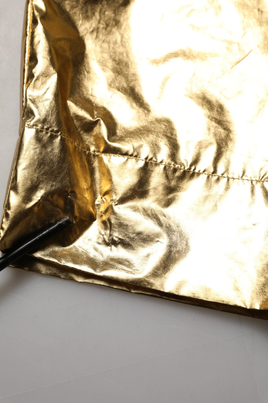 Dolce & Gabbana Metallic Gold High Waist Pleated Tapered Pants - RIMODA