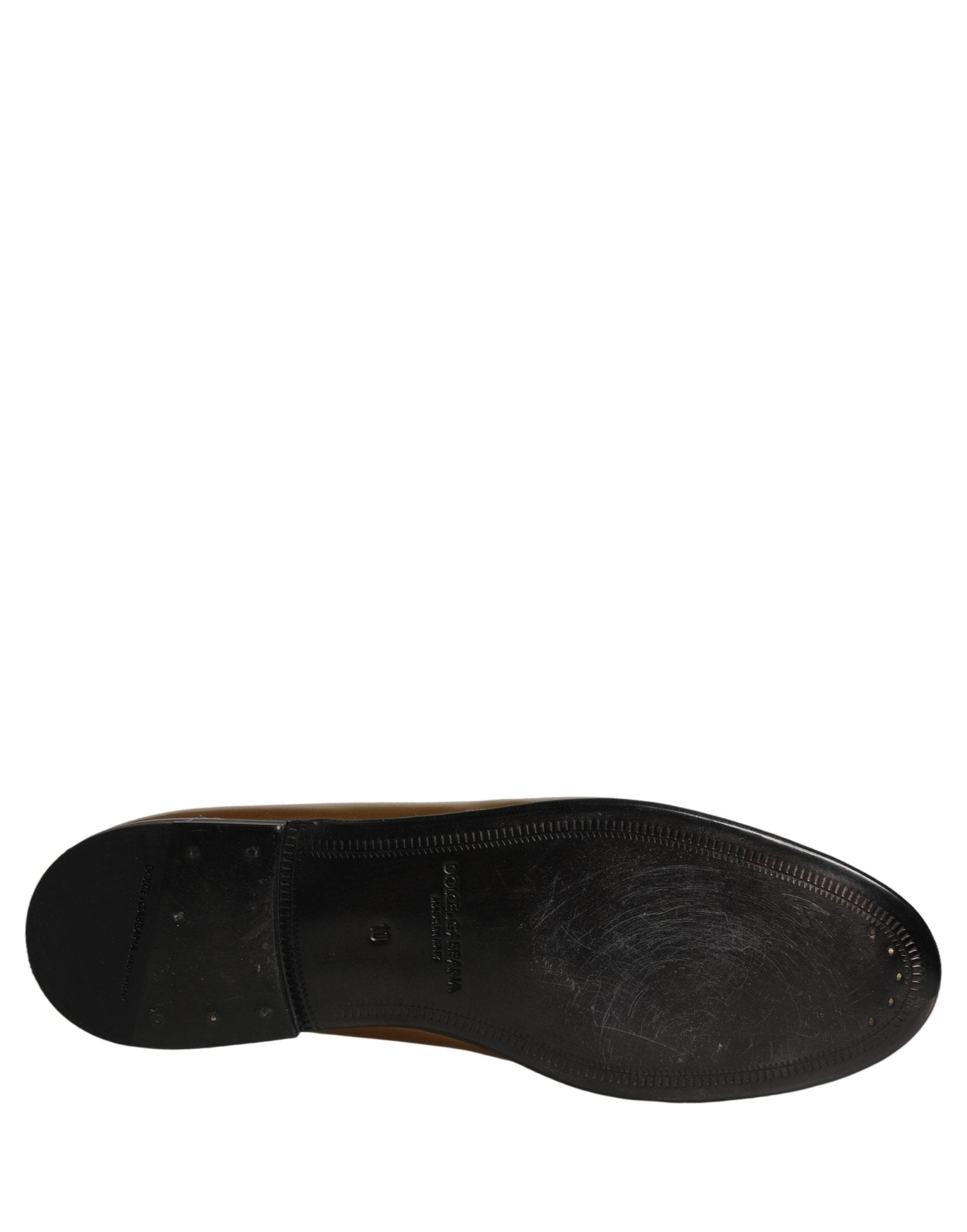 Dolce & Gabbana Metallic Gold Leather Flats Loafers Shoes - RIMODA