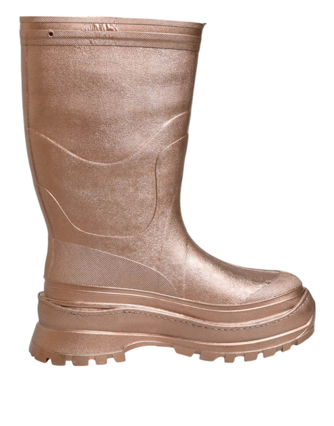 Dolce & Gabbana Metallic Gold Pull On Rain Boots Shoes - RIMODA