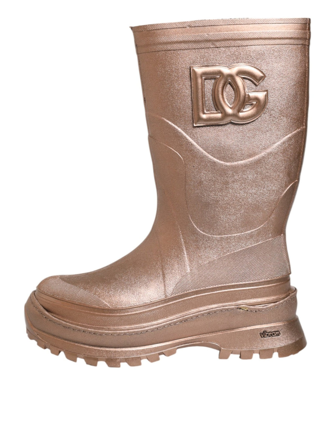 Dolce & Gabbana Metallic Gold Pull On Rain Boots Shoes - RIMODA