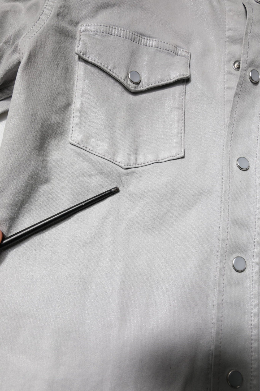 Dolce & Gabbana Metallic Gray Cotton Button Down Shirt - RIMODA