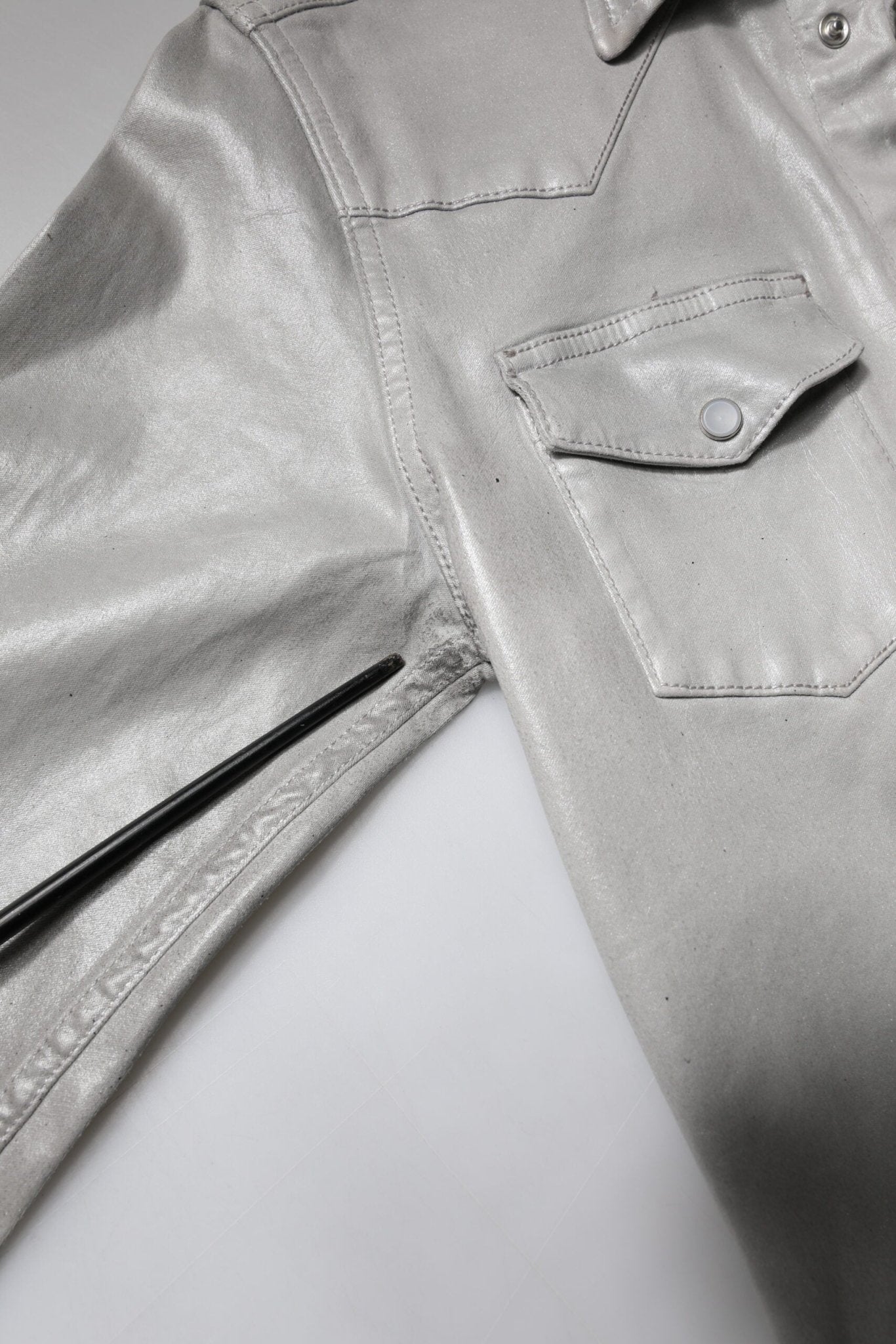 Dolce & Gabbana Metallic Gray Cotton Button Down Shirt - RIMODA
