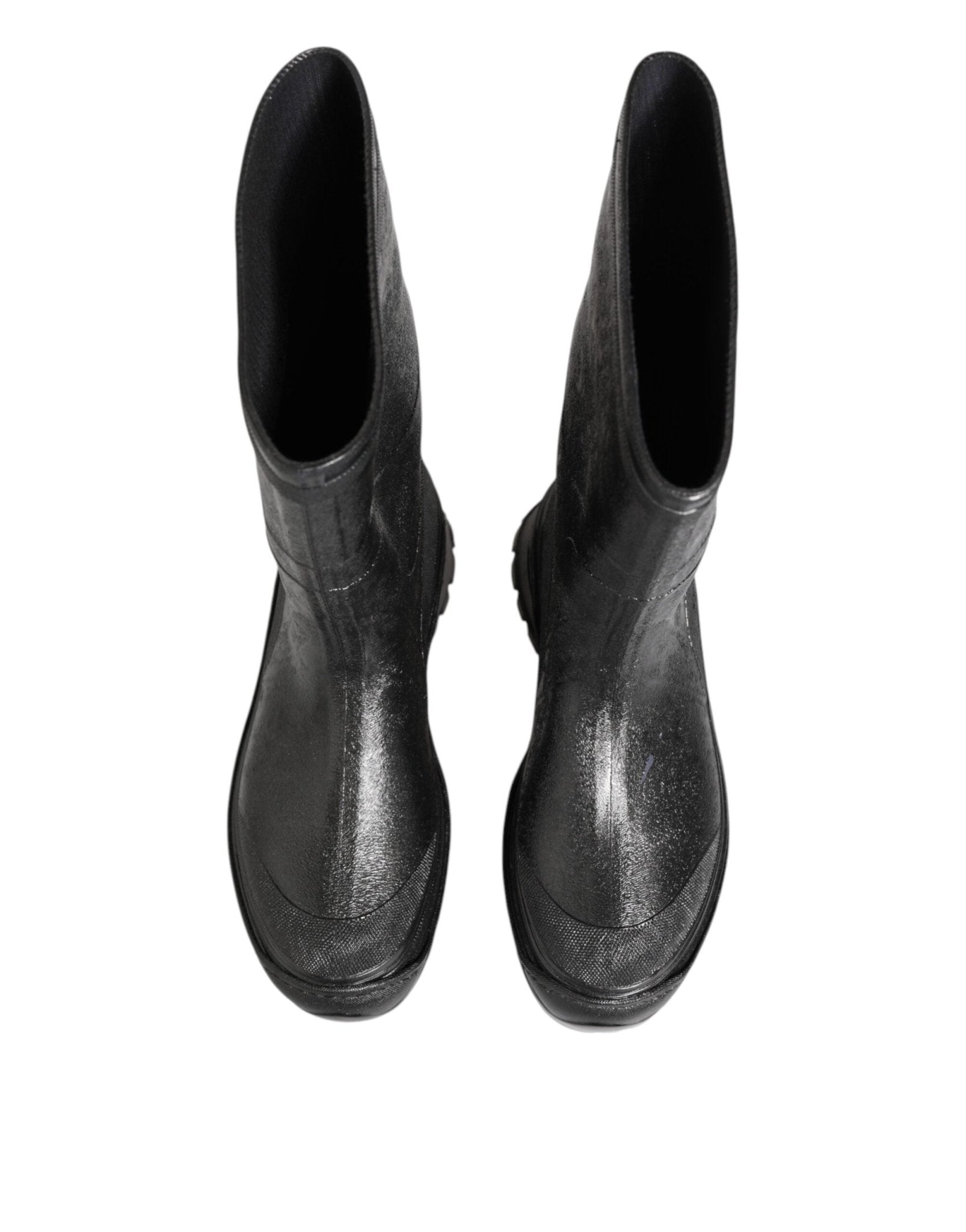 Dolce & Gabbana Metallic Gray Pull On Rain Boots Shoes - RIMODA