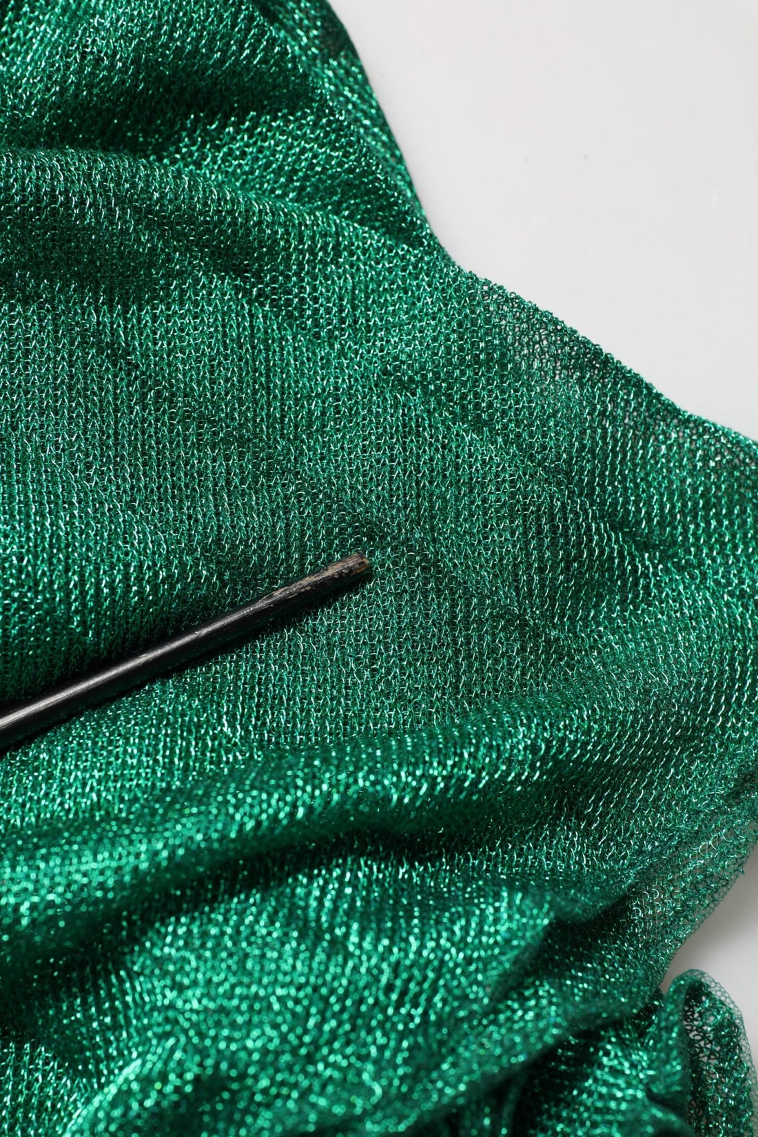 Dolce & Gabbana Metallic Green Sleeveless Plissé Gown Dress - RIMODA