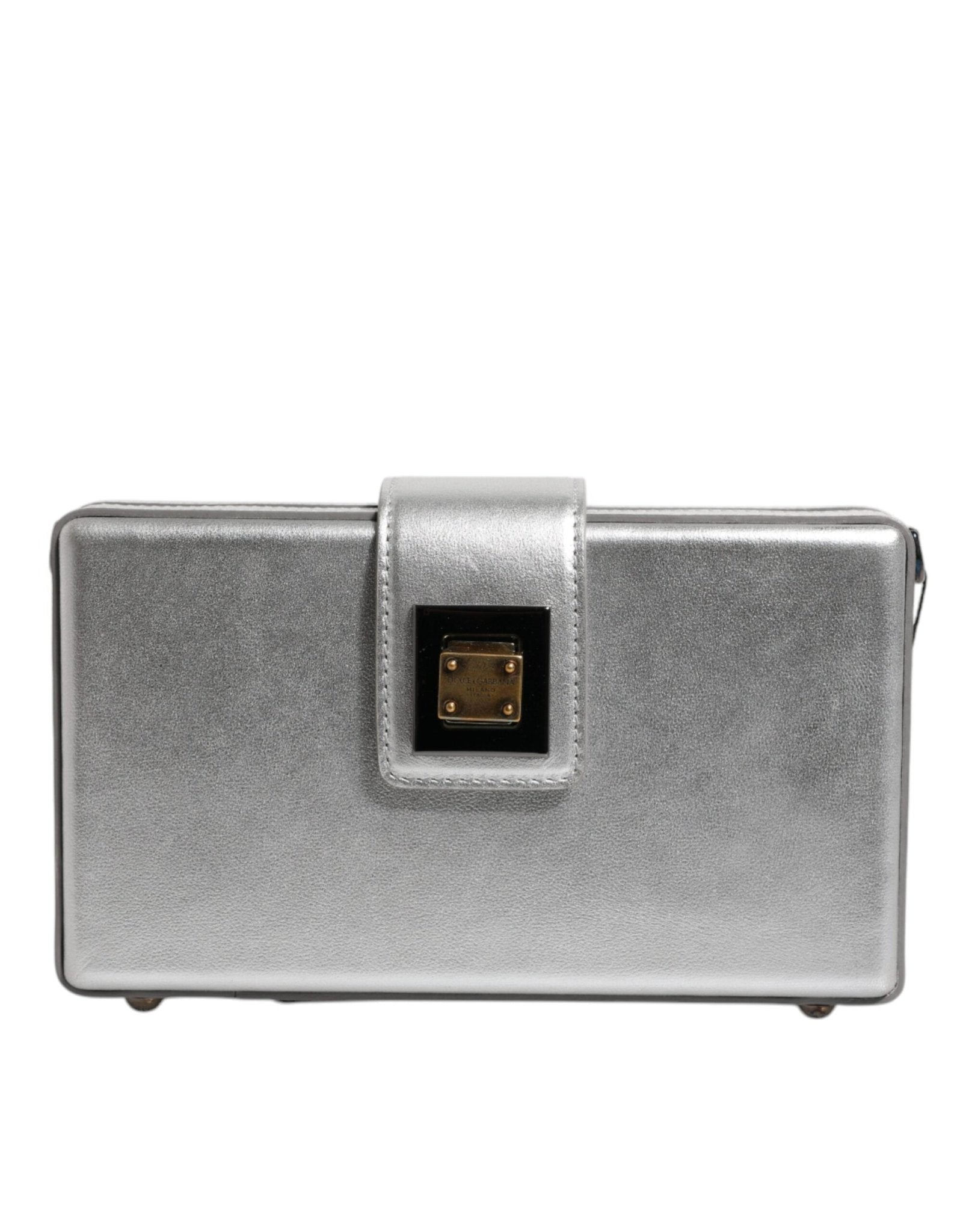 Dolce & Gabbana Metallic Silver DG BOX Leather Shoulder Strap Bag - RIMODA
