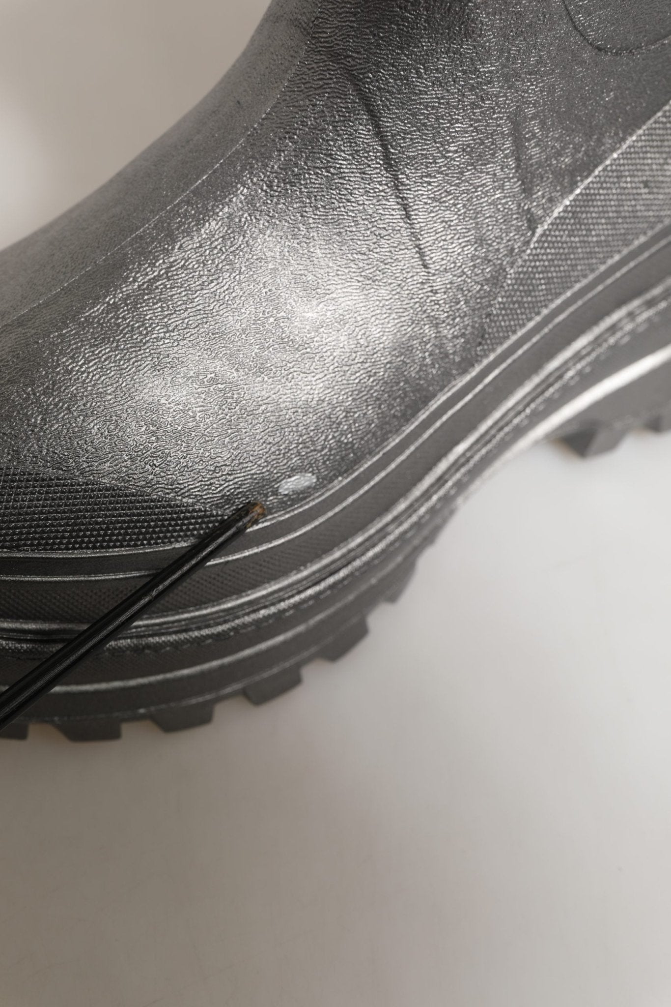 Dolce & Gabbana Metallic Silver Pull On Rain Boots Men Shoes - RIMODA
