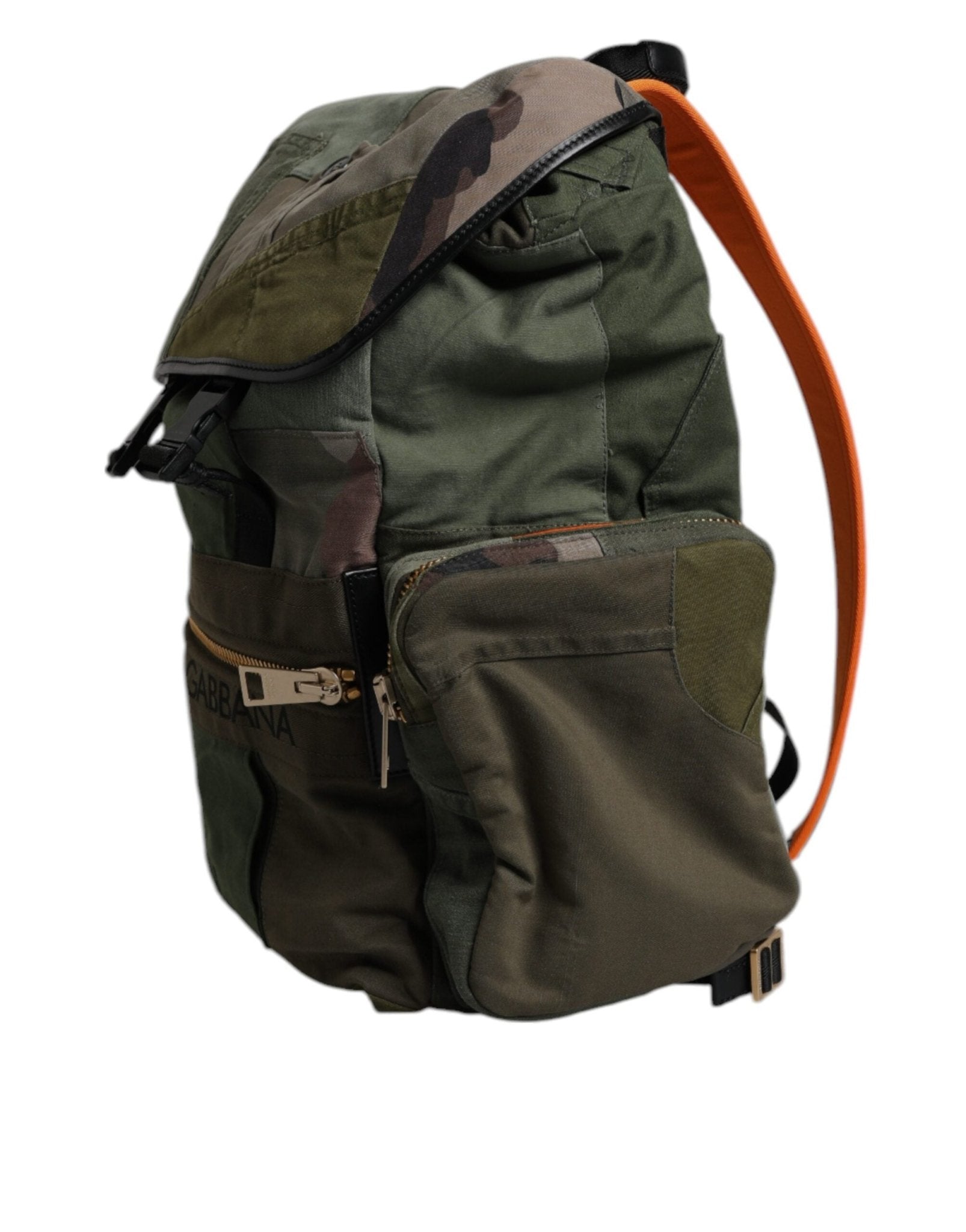 Dolce & Gabbana Military Green Patchwork Travel Backpack Bag - RIMODA