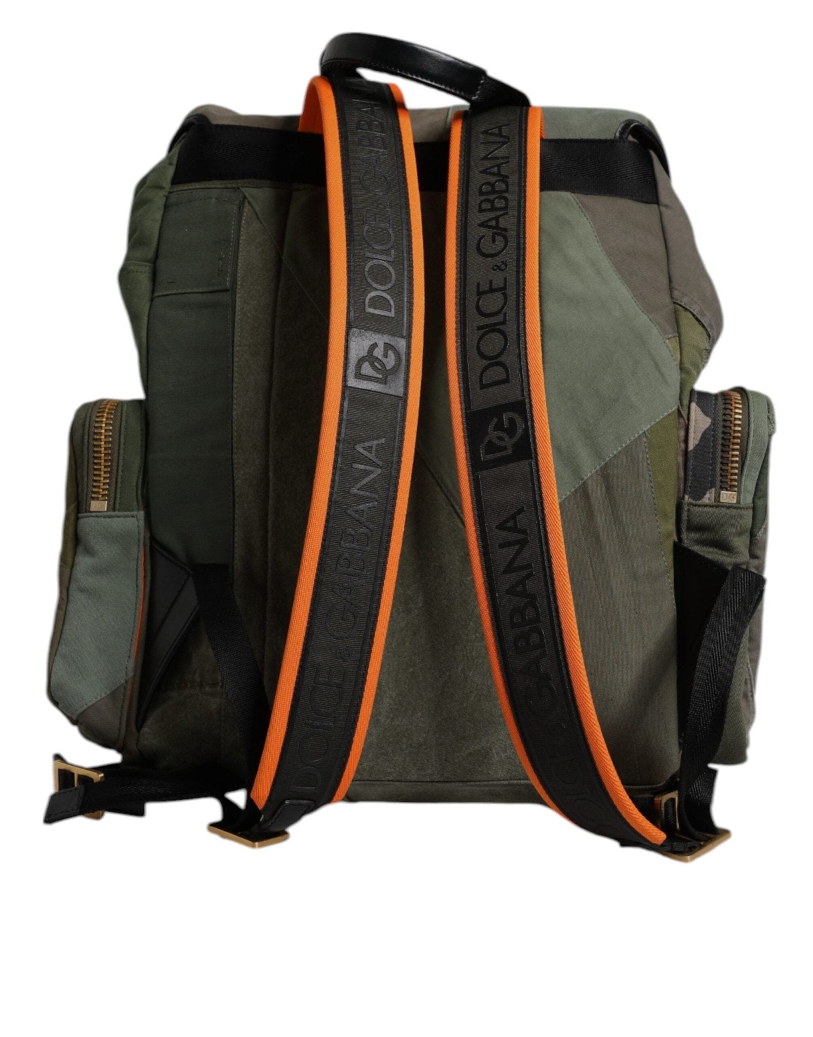 Dolce & Gabbana Military Green Patchwork Travel Backpack Bag - RIMODA