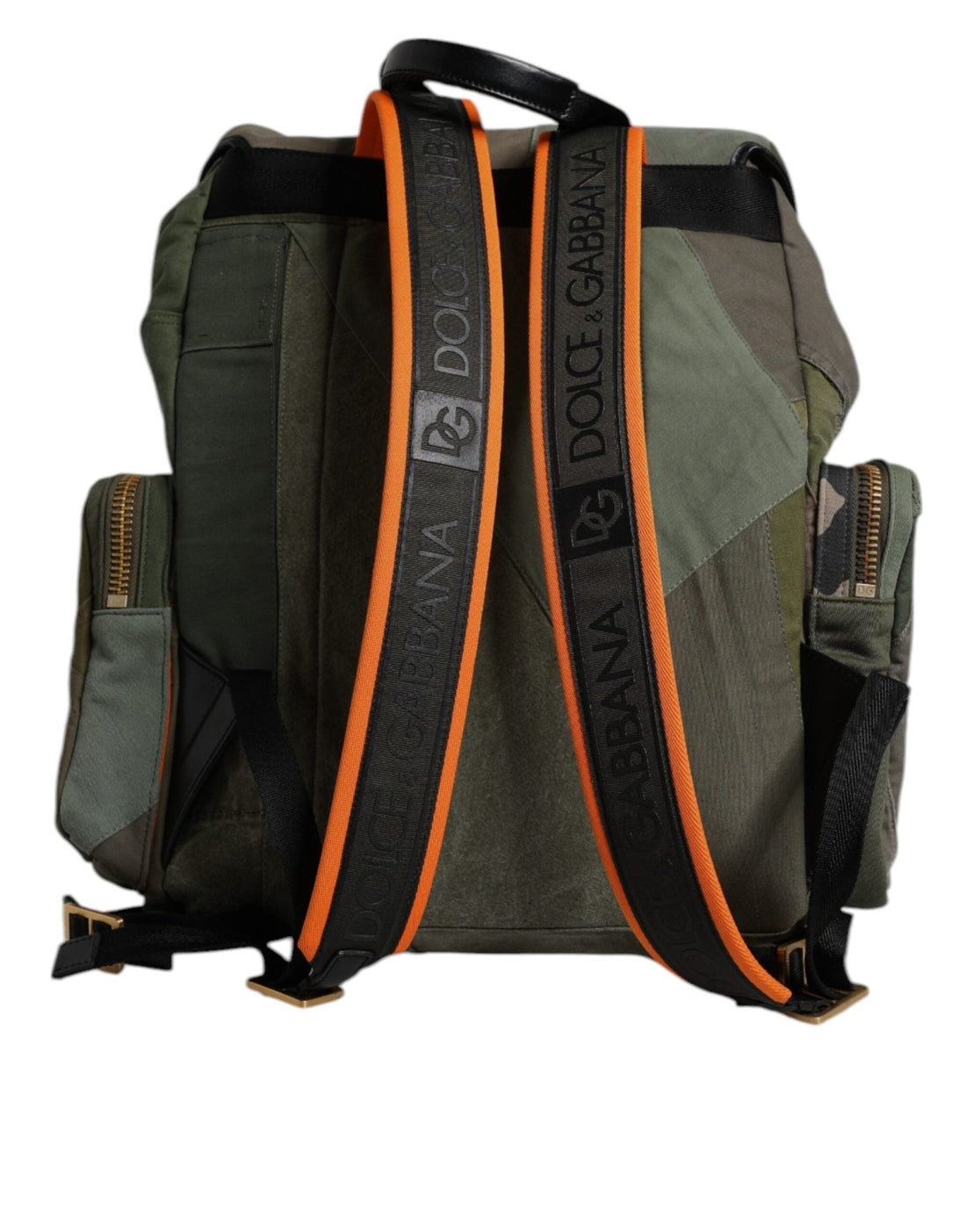 Dolce & Gabbana Military Green Patchwork Travel Backpack Bag - RIMODA