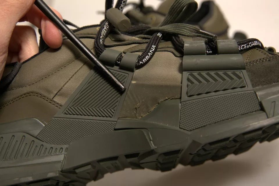 Dolce & Gabbana Military Green Space Low Top Sneakers Shoes - RIMODA