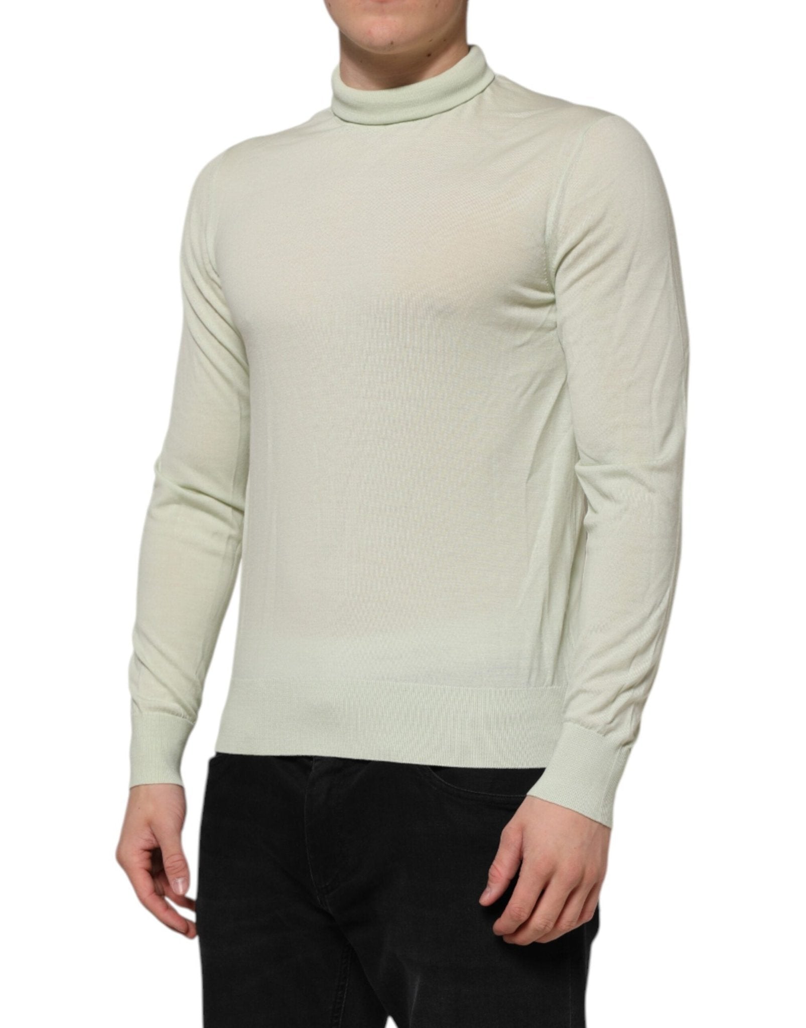Dolce & Gabbana Mint Green Wool Turtleneck Pullover Sweater - RIMODA