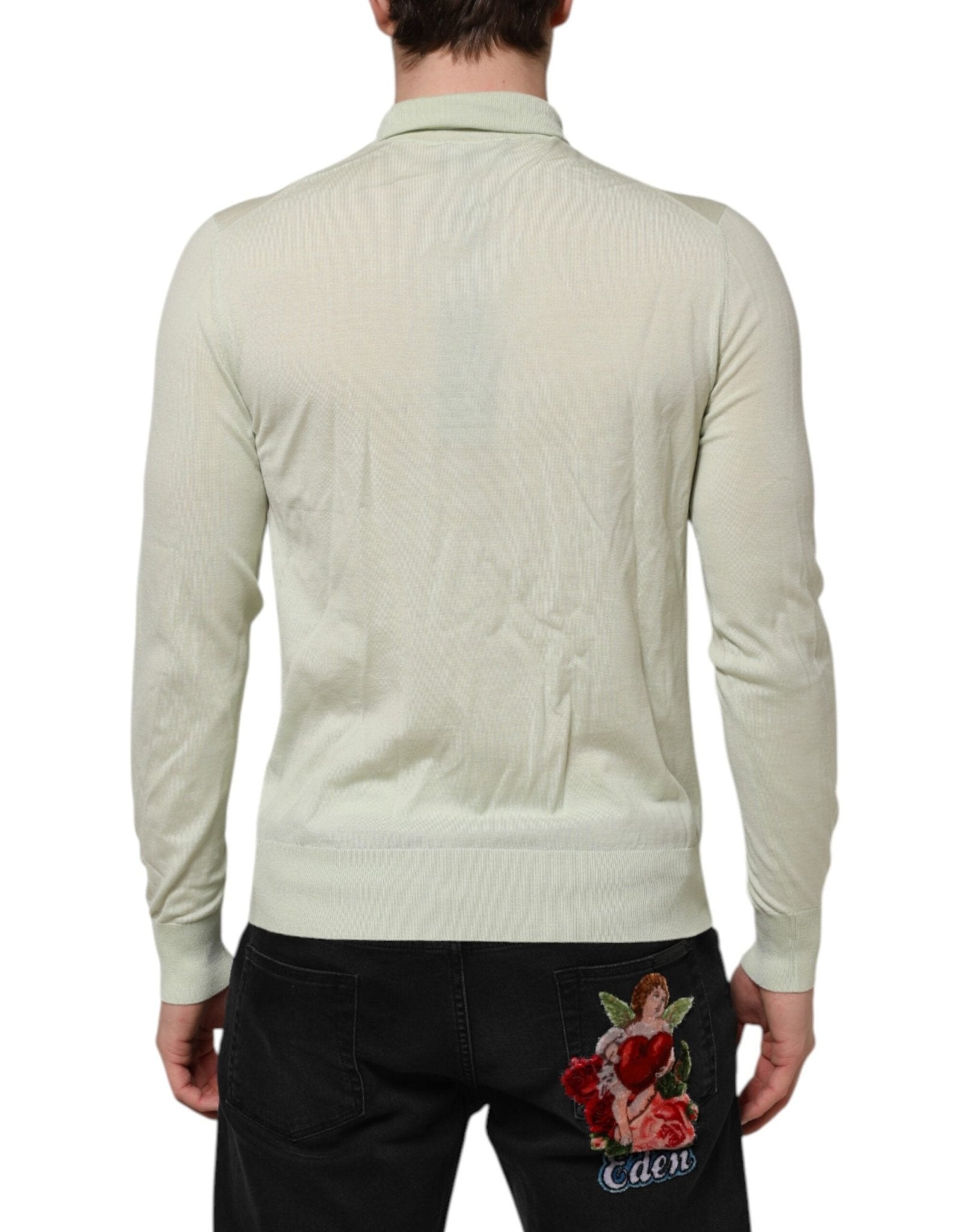 Dolce & Gabbana Mint Green Wool Turtleneck Pullover Sweater - RIMODA