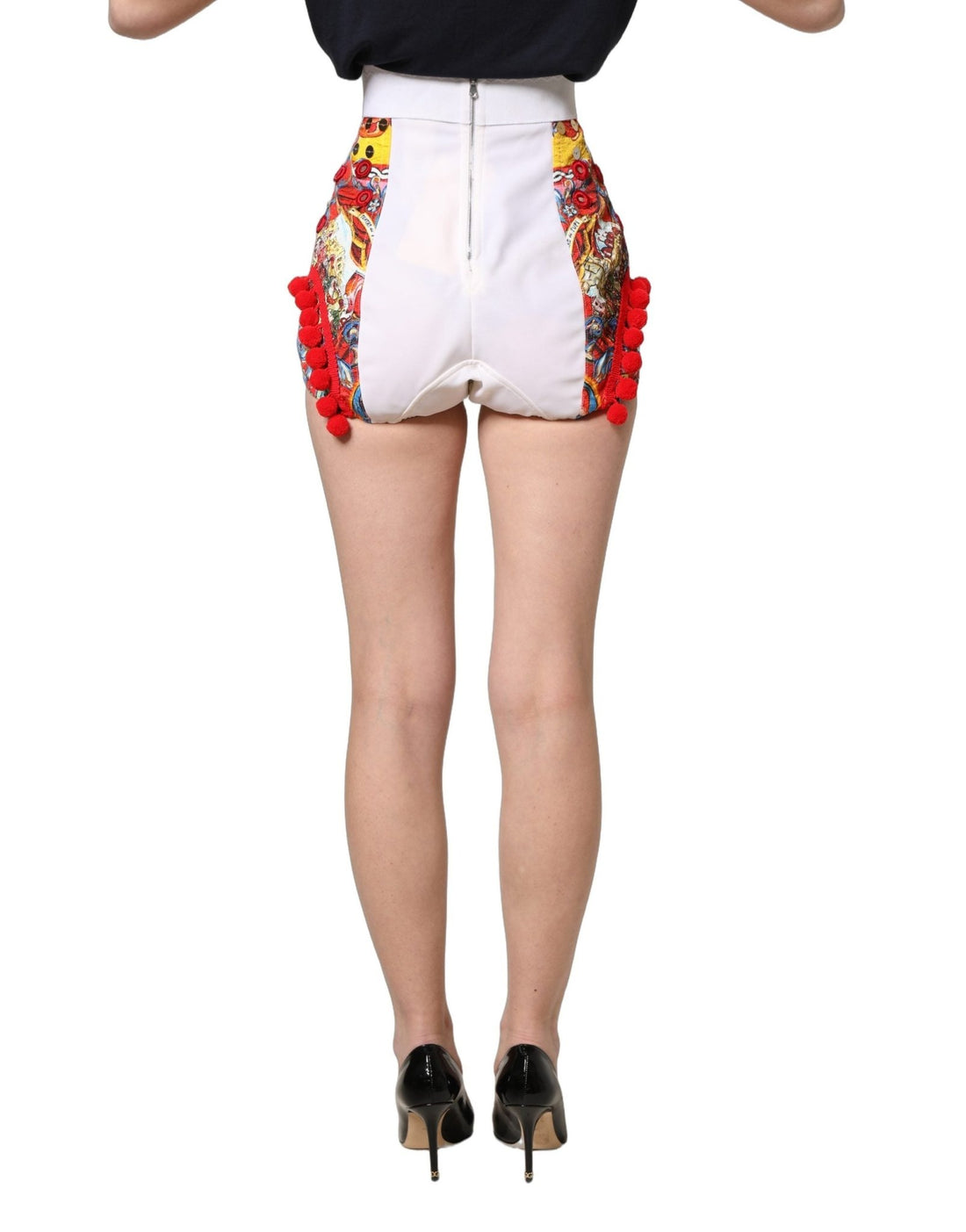 Dolce & Gabbana Multicolor Brocade Jewelled High Waist Hotpants Skirt - RIMODA