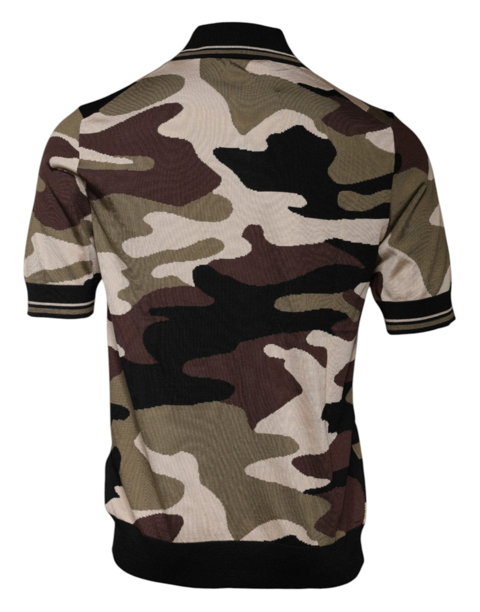 Dolce & Gabbana Multicolor Camouflage Collared Polo T-shirt - RIMODA