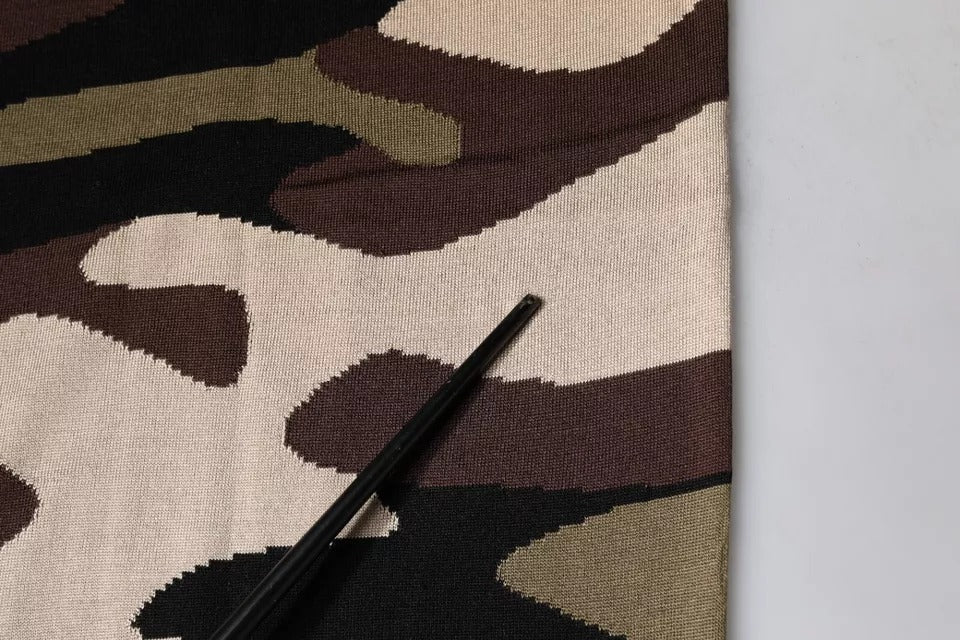 Dolce & Gabbana Multicolor Camouflage Collared Polo T-shirt - RIMODA