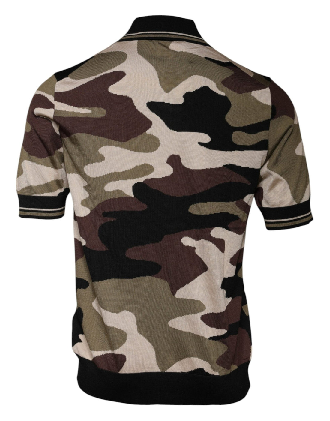 Dolce & Gabbana Multicolor Camouflage Collared Polo T-shirt - RIMODA