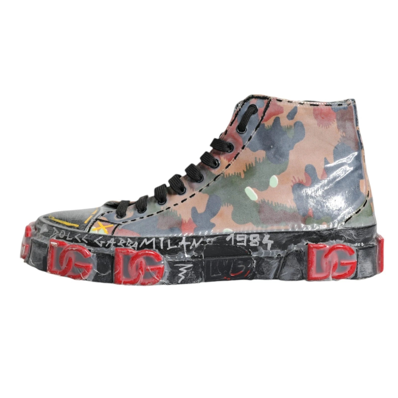Dolce & Gabbana Multicolor Camouflage High Top Sneakers Shoes - RIMODA