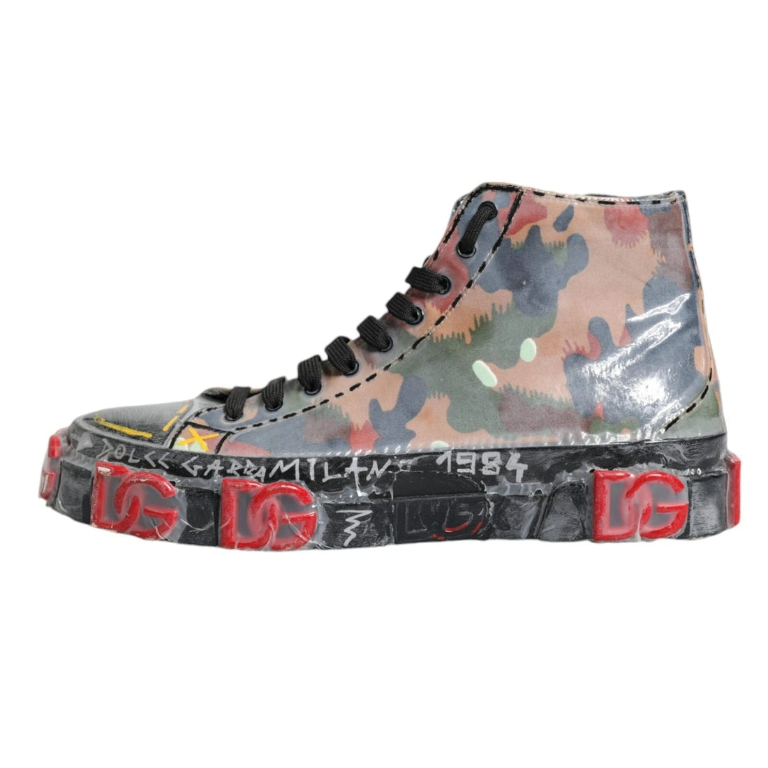 Dolce & Gabbana Multicolor Camouflage High Top Sneakers Shoes - RIMODA
