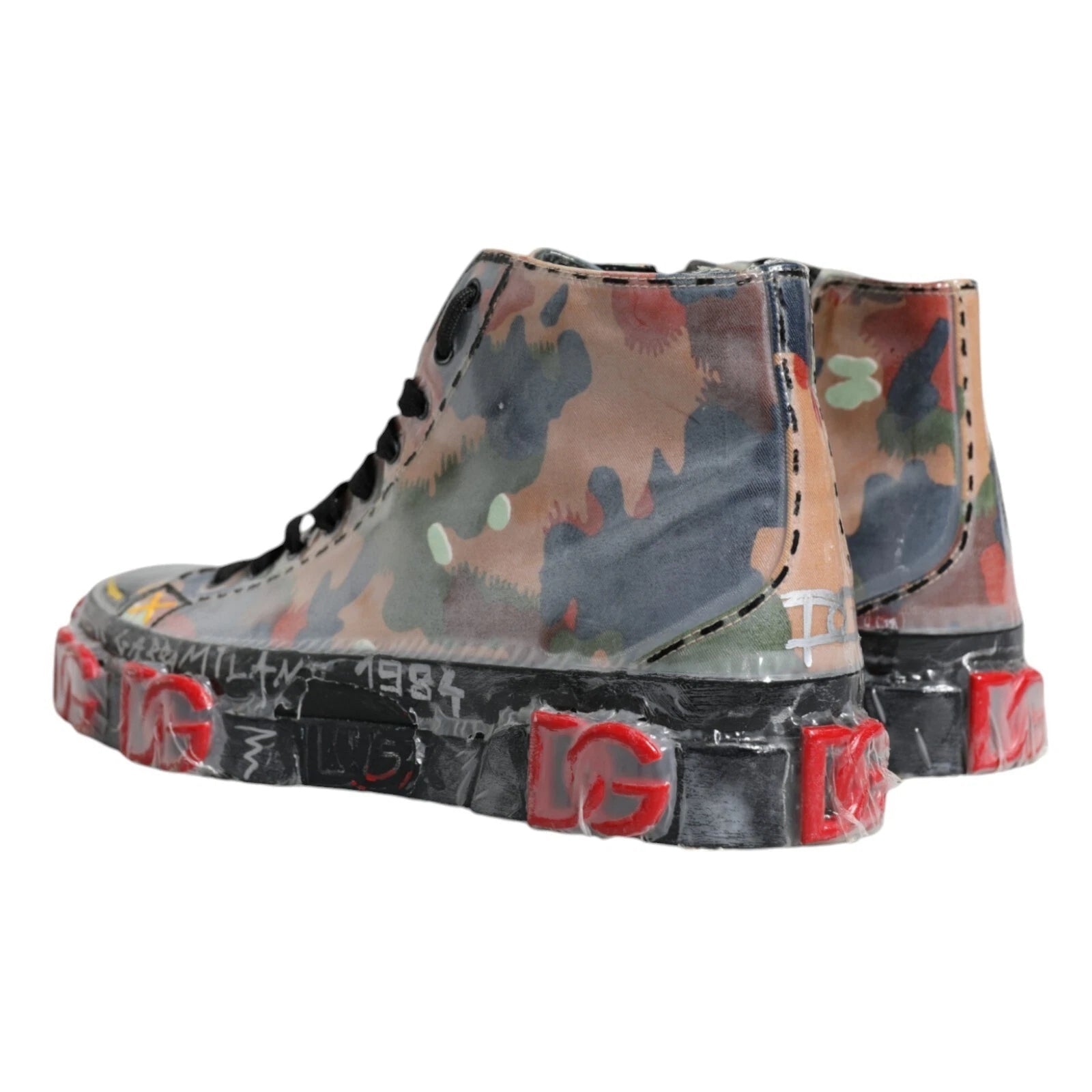Dolce & Gabbana Multicolor Camouflage High Top Sneakers Shoes - RIMODA