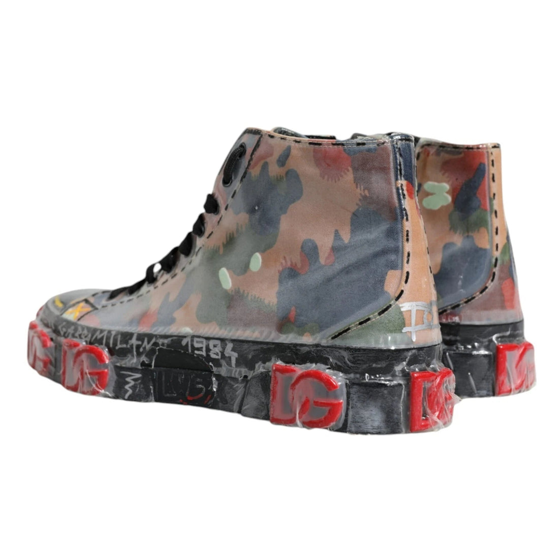 Dolce & Gabbana Multicolor Camouflage High Top Sneakers Shoes - RIMODA