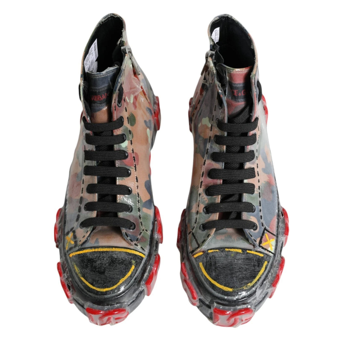 Dolce & Gabbana Multicolor Camouflage High Top Sneakers Shoes - RIMODA