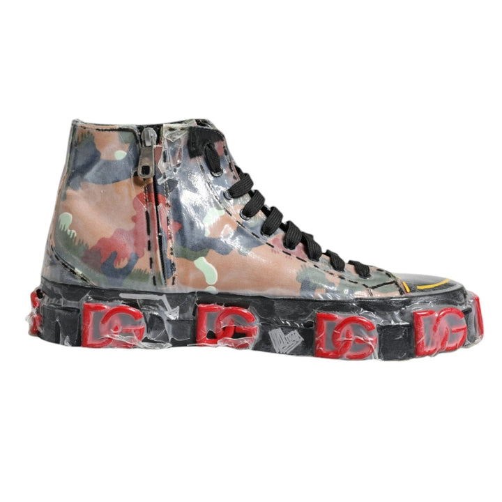 Dolce & Gabbana Multicolor Camouflage High Top Sneakers Shoes - RIMODA
