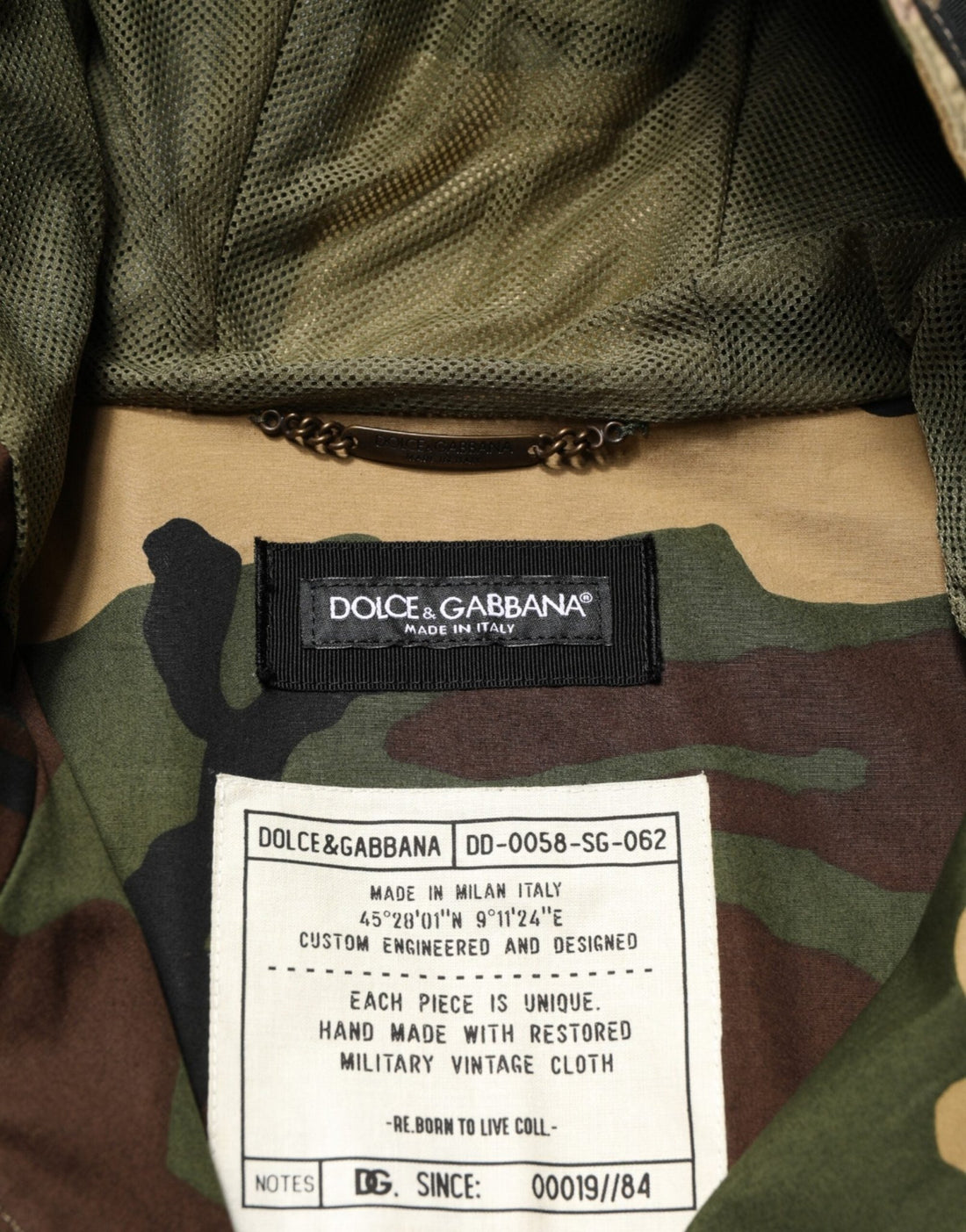 Dolce & Gabbana Multicolor Camouflage Hooded RainCoat Jacket - RIMODA