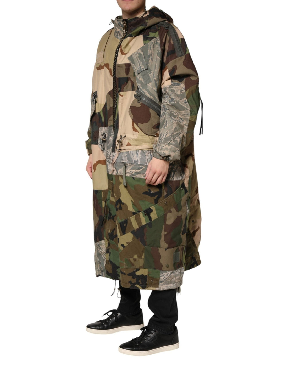 Dolce & Gabbana Multicolor Camouflage Hooded RainCoat Jacket - RIMODA