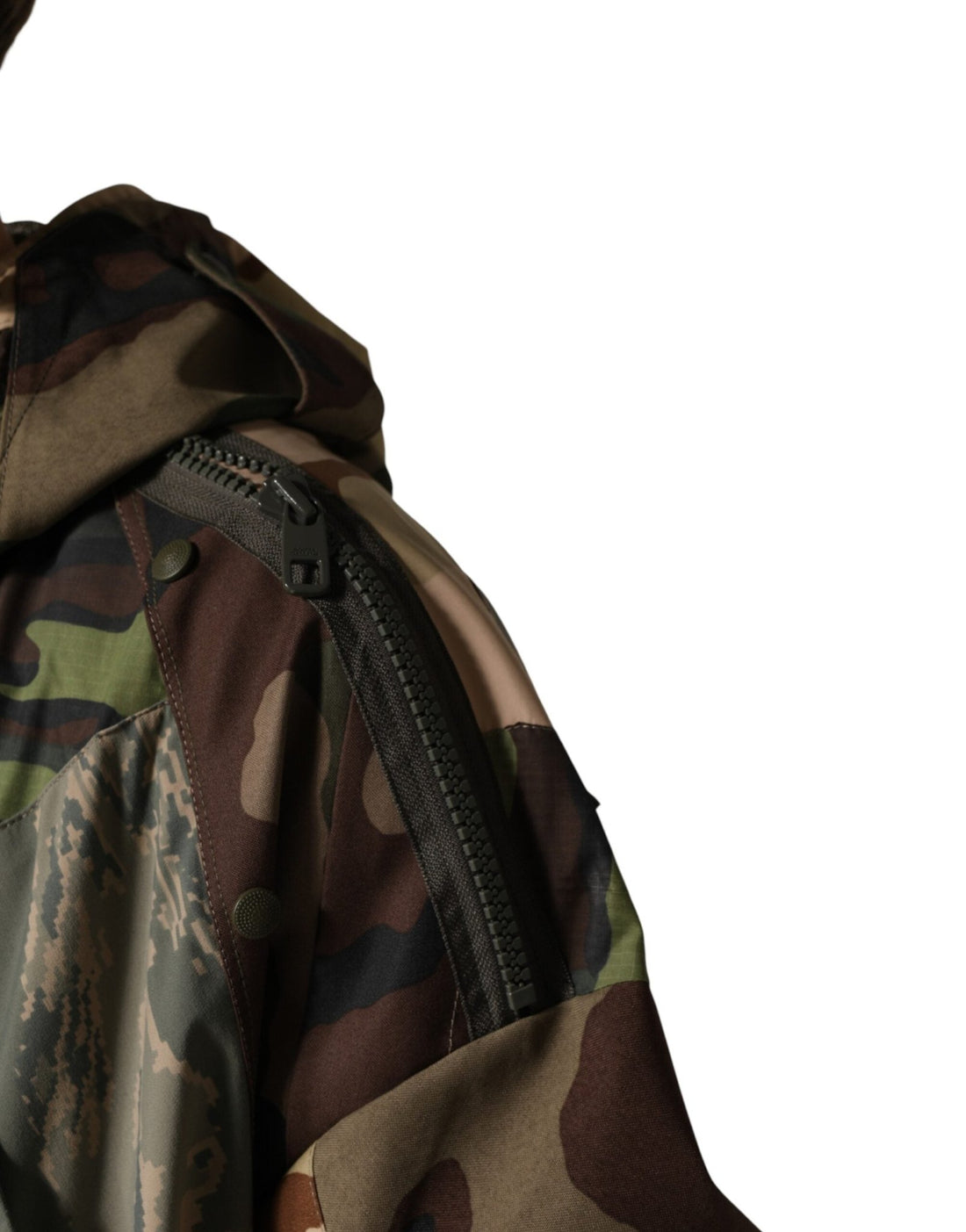 Dolce & Gabbana Multicolor Camouflage Hooded RainCoat Jacket - RIMODA