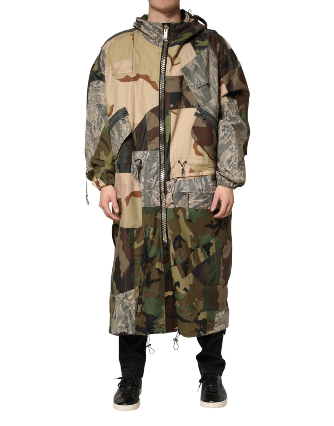 Dolce & Gabbana Multicolor Camouflage Hooded RainCoat Jacket - RIMODA