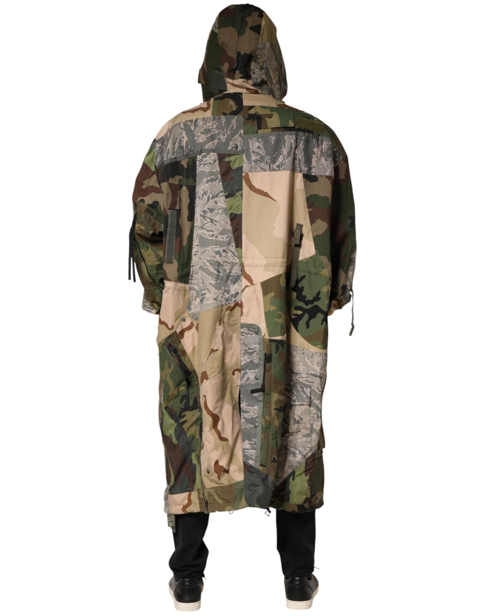 Dolce & Gabbana Multicolor Camouflage Hooded RainCoat Jacket - RIMODA