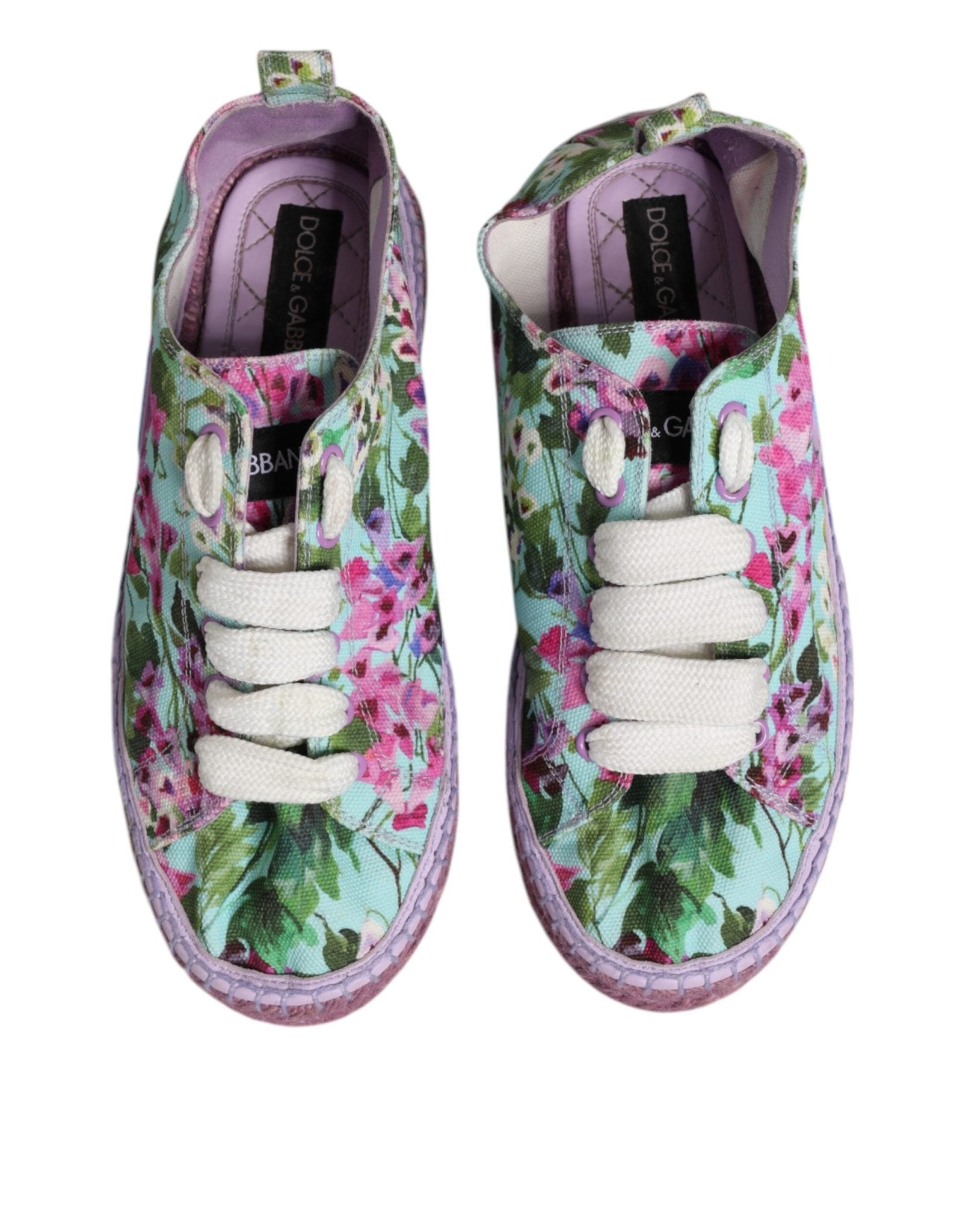 Dolce & Gabbana Multicolor Canvas Espadrilles Sneakers Shoes - RIMODA