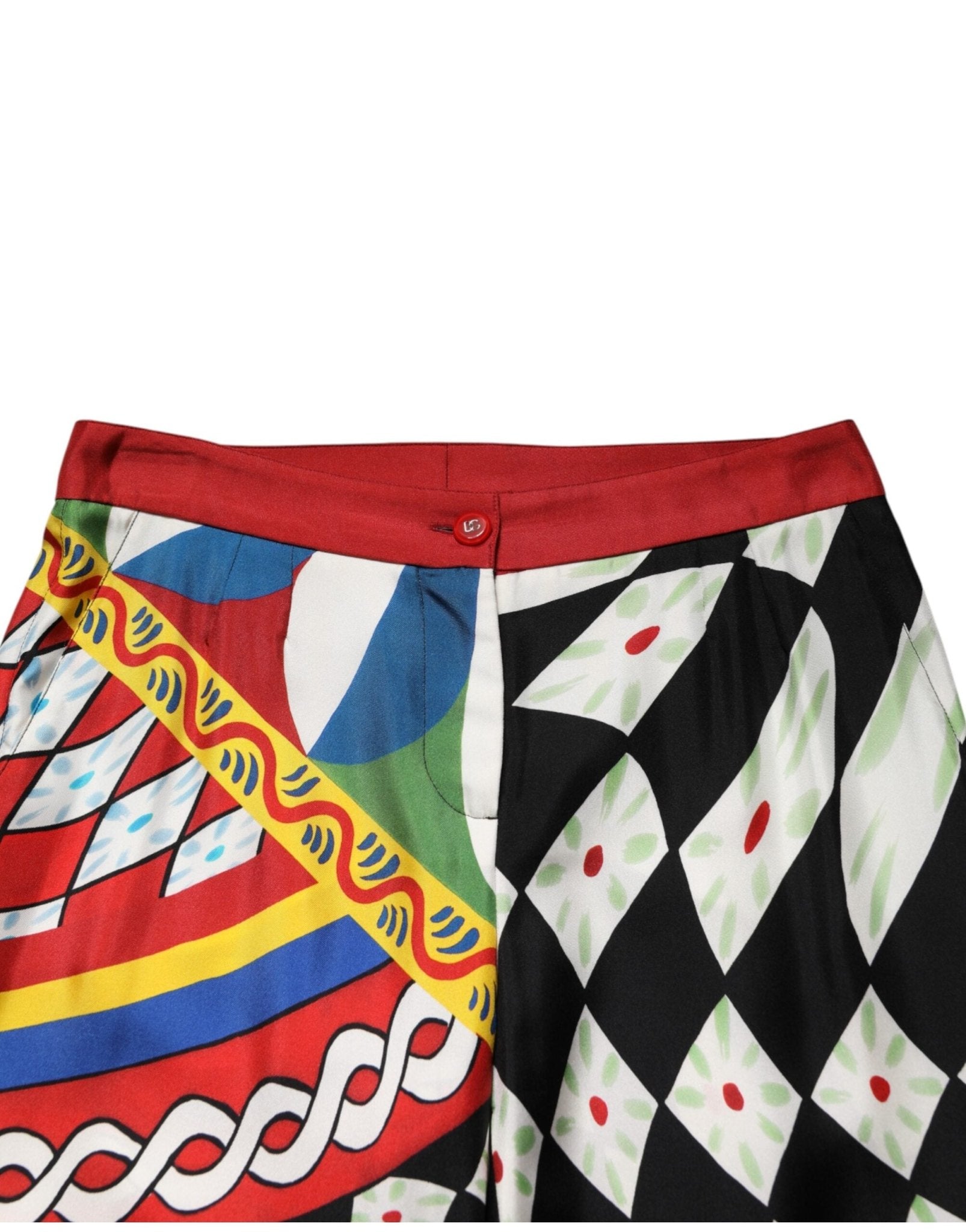 Dolce & Gabbana Multicolor Carretto Pattern Straight Pants - RIMODA
