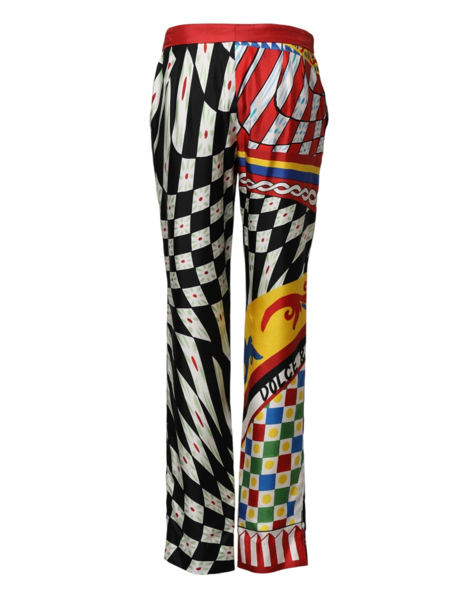 Dolce & Gabbana Multicolor Carretto Pattern Straight Pants - RIMODA