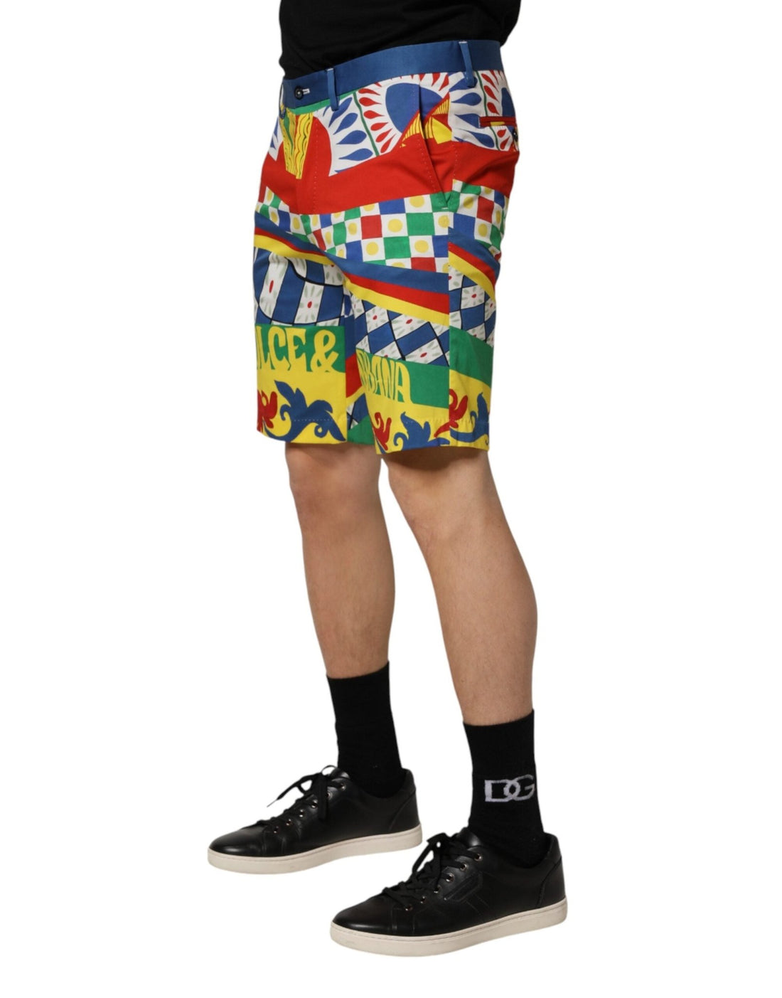Dolce & Gabbana Multicolor Carretto Print Men Bermuda Shorts - RIMODA