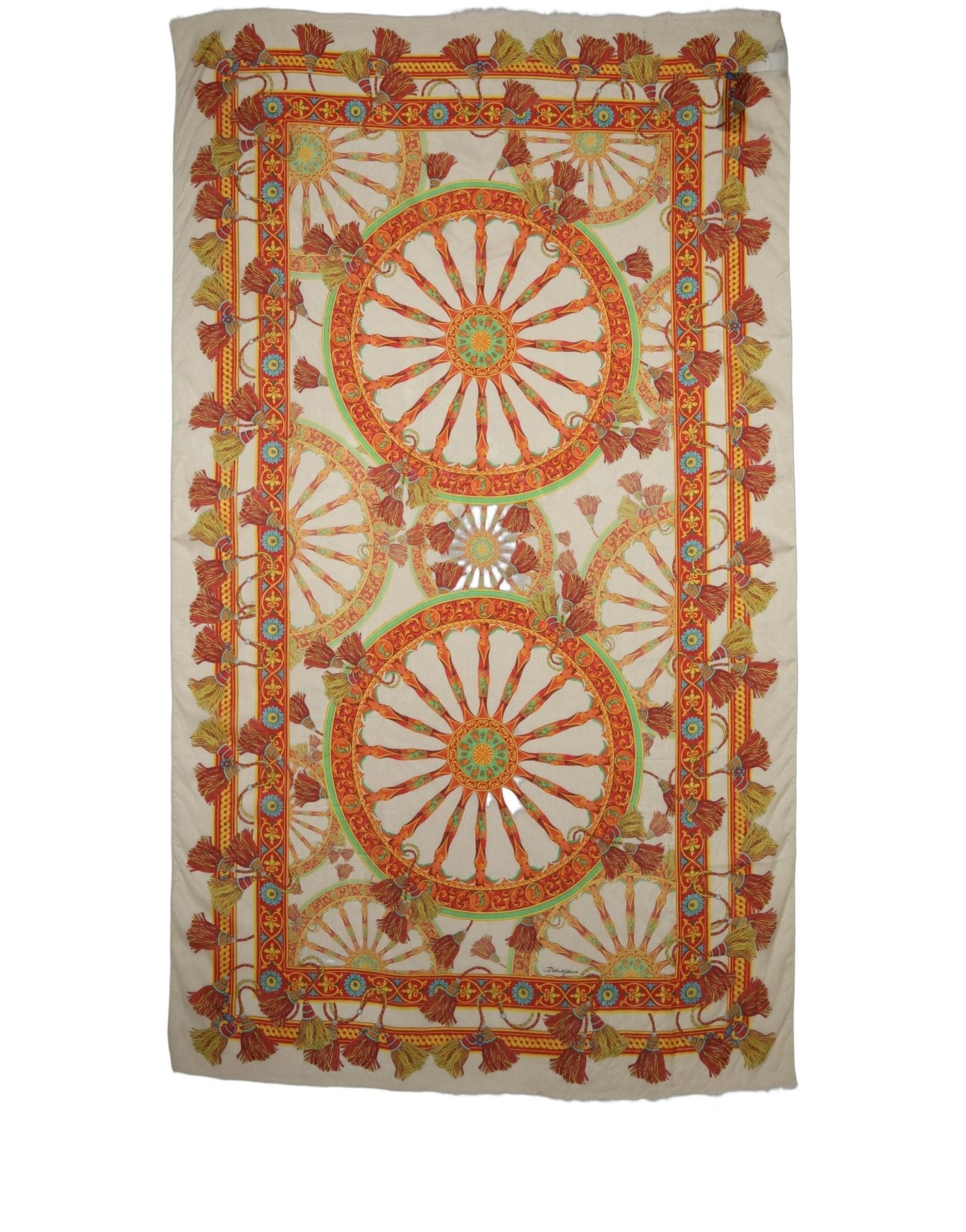 Dolce & Gabbana Multicolor Carretto Print Modal Shawl Scarf - RIMODA