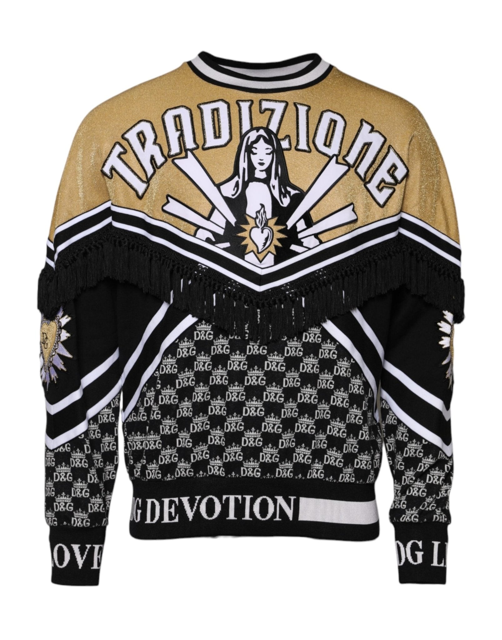 Dolce & Gabbana Multicolor Cotton Crew Neck Pullover Sweater - RIMODA