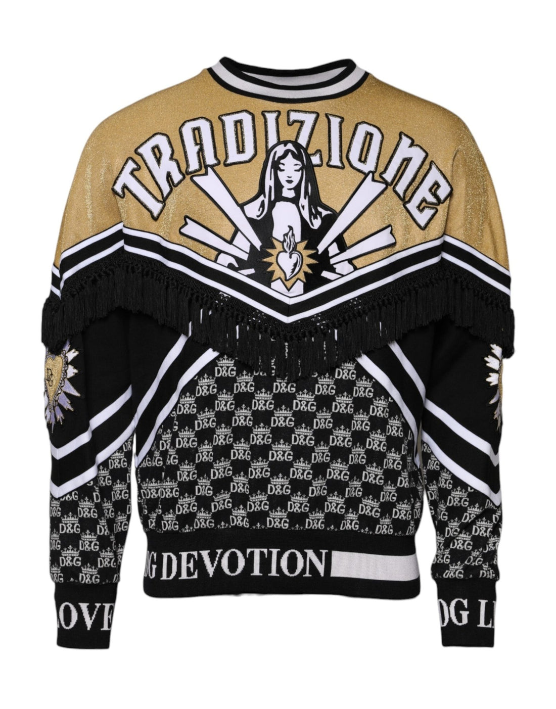 Dolce & Gabbana Multicolor Cotton Crew Neck Pullover Sweater - RIMODA