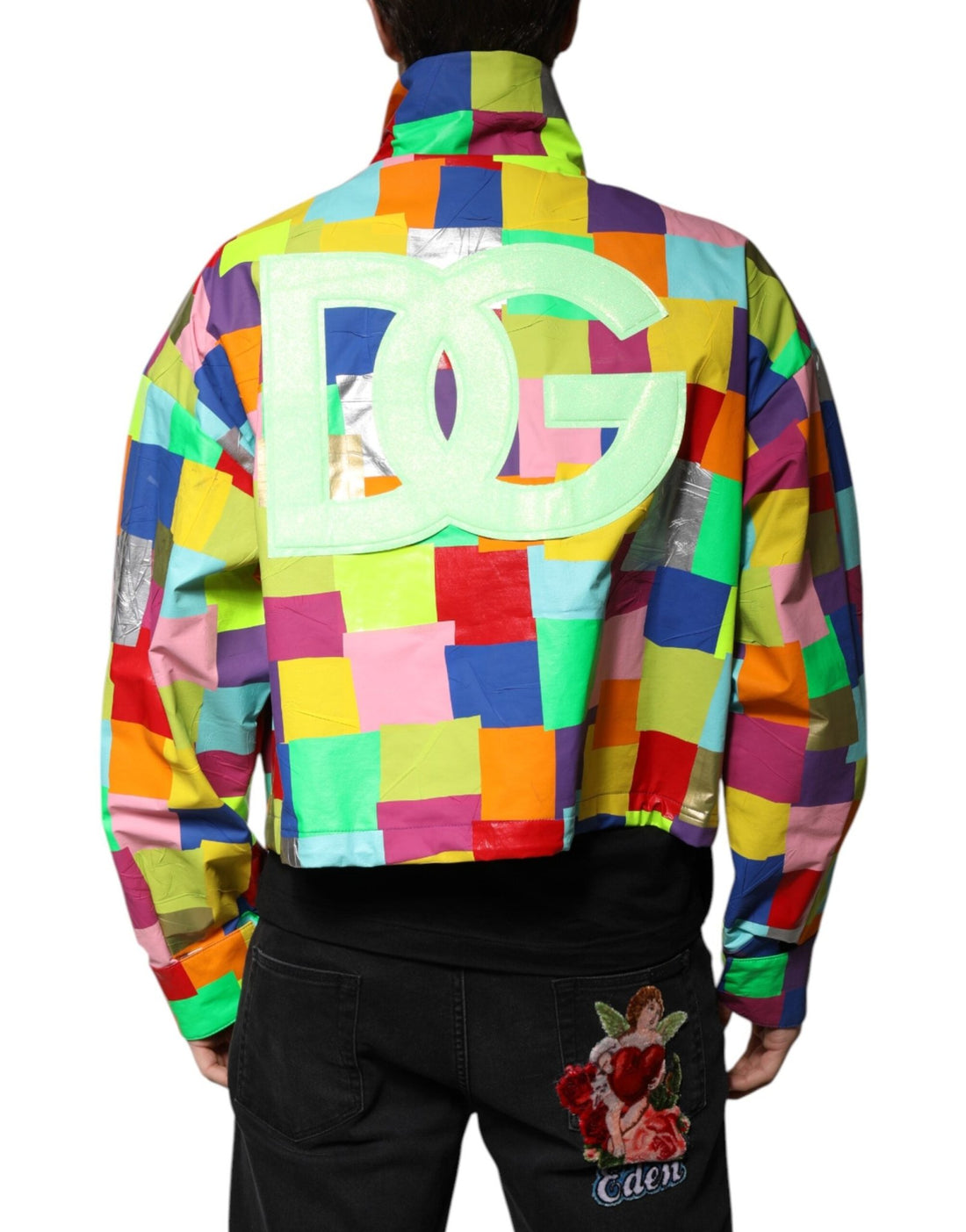 Dolce & Gabbana Multicolor Cotton Full Zip Men Biker Jacket - RIMODA