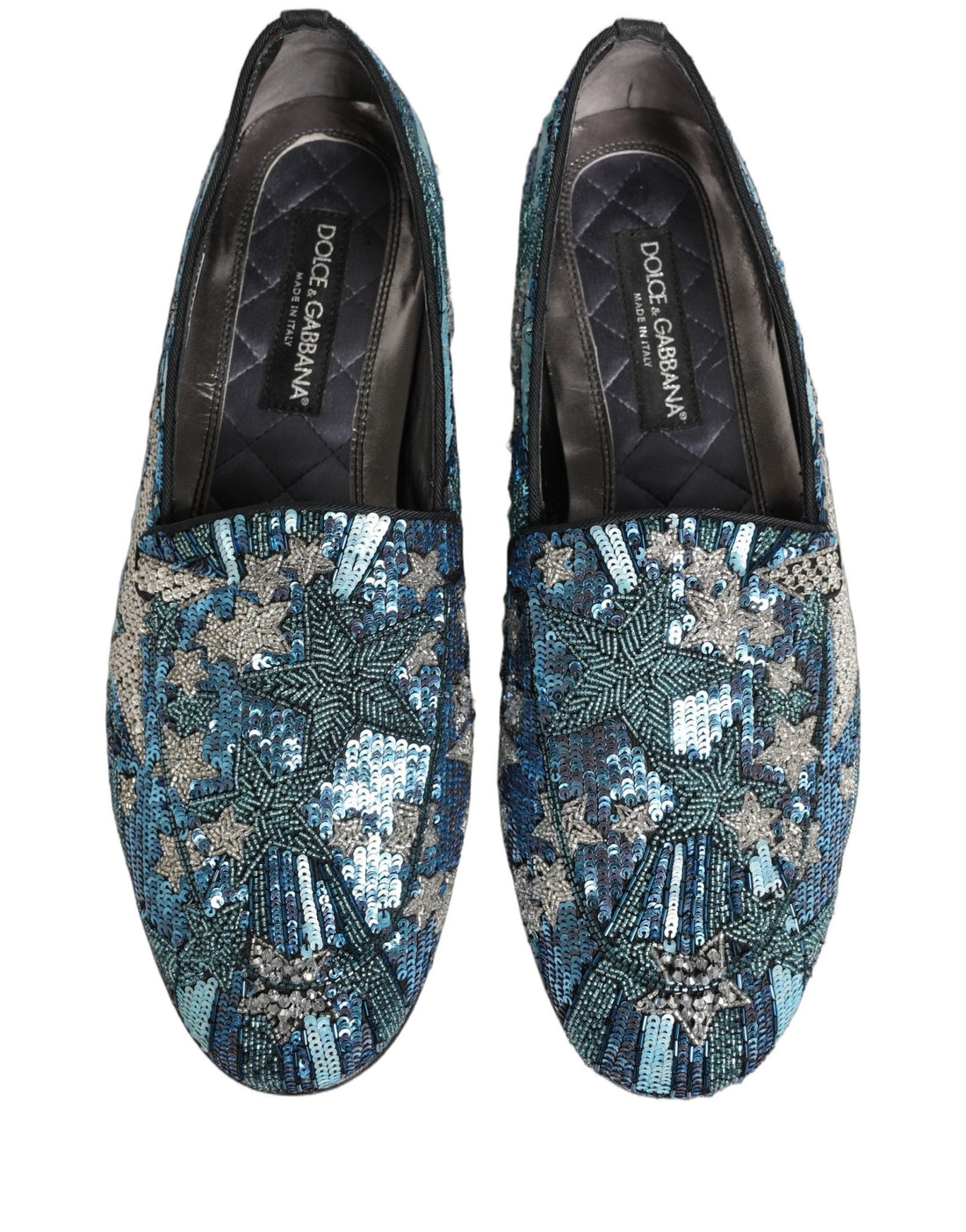 Dolce & Gabbana Multicolor Embroidered Sequin Loafers Shoes - RIMODA