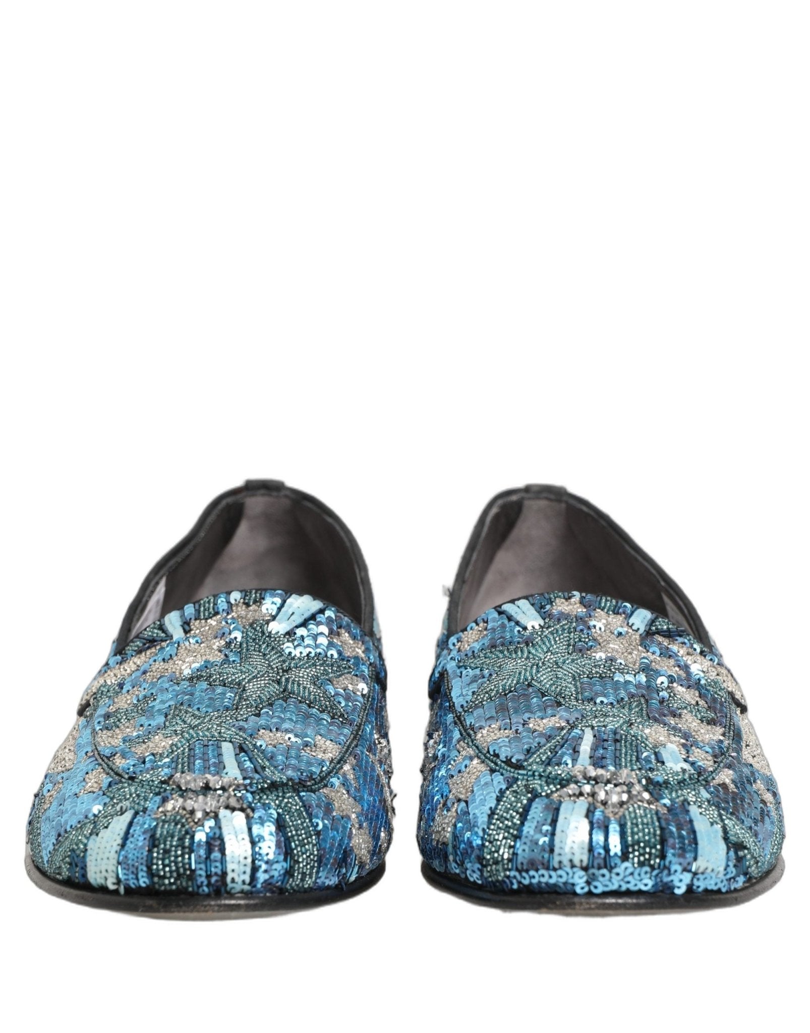 Dolce & Gabbana Multicolor Embroidered Sequin Loafers Shoes - RIMODA