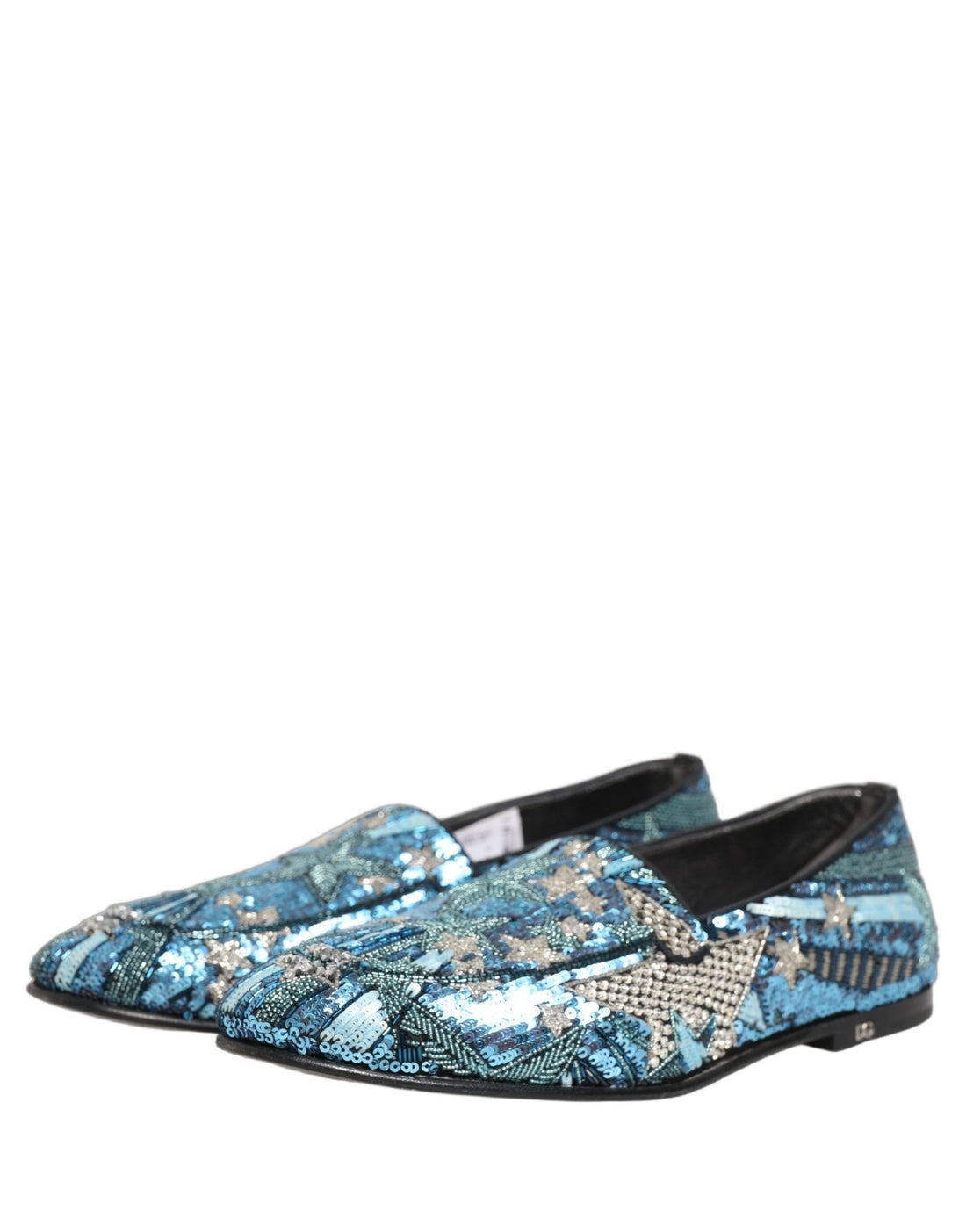 Dolce & Gabbana Multicolor Embroidered Sequin Loafers Shoes - RIMODA