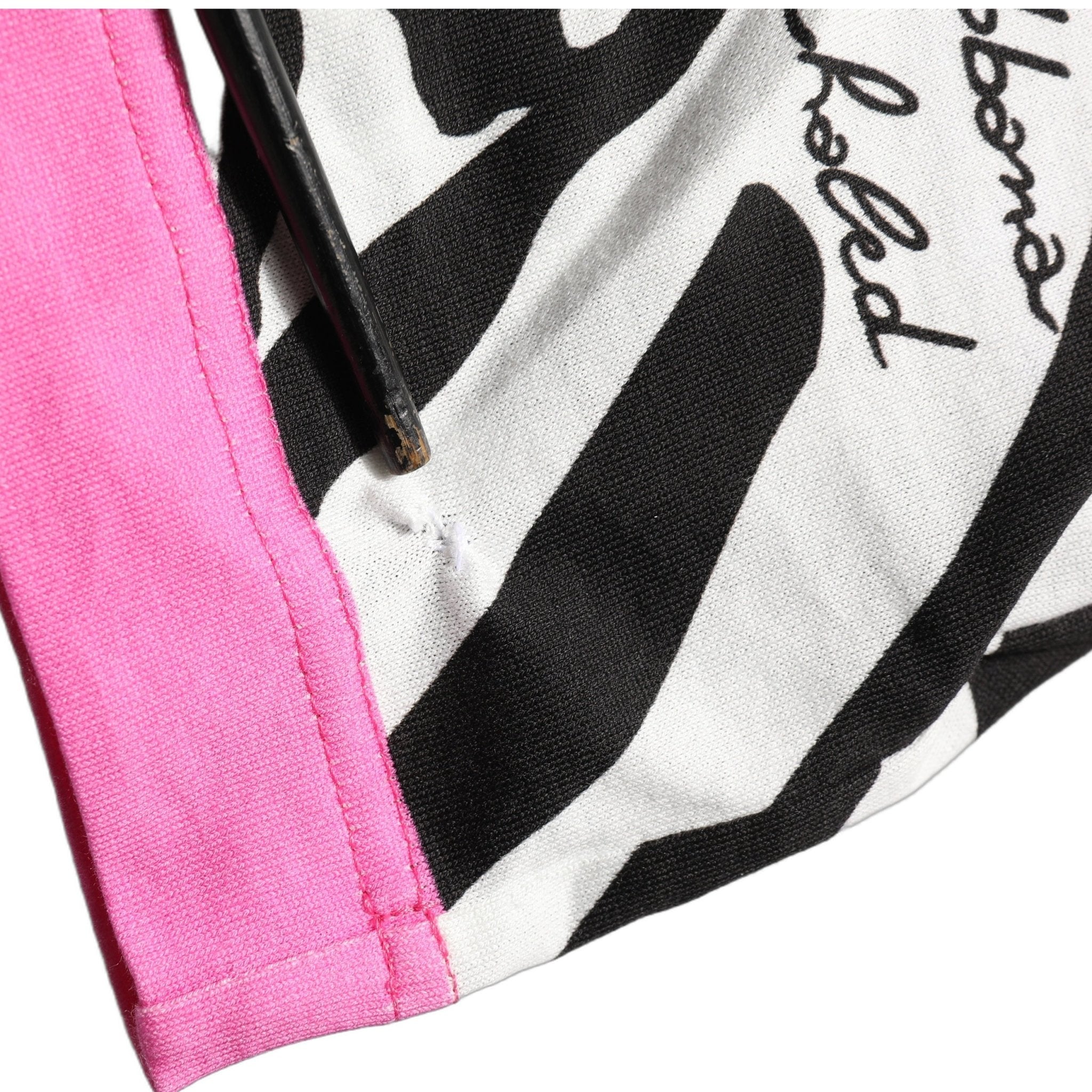 Dolce & Gabbana Multicolor Flamingo ZebraStriped Trim T-shirt - RIMODA
