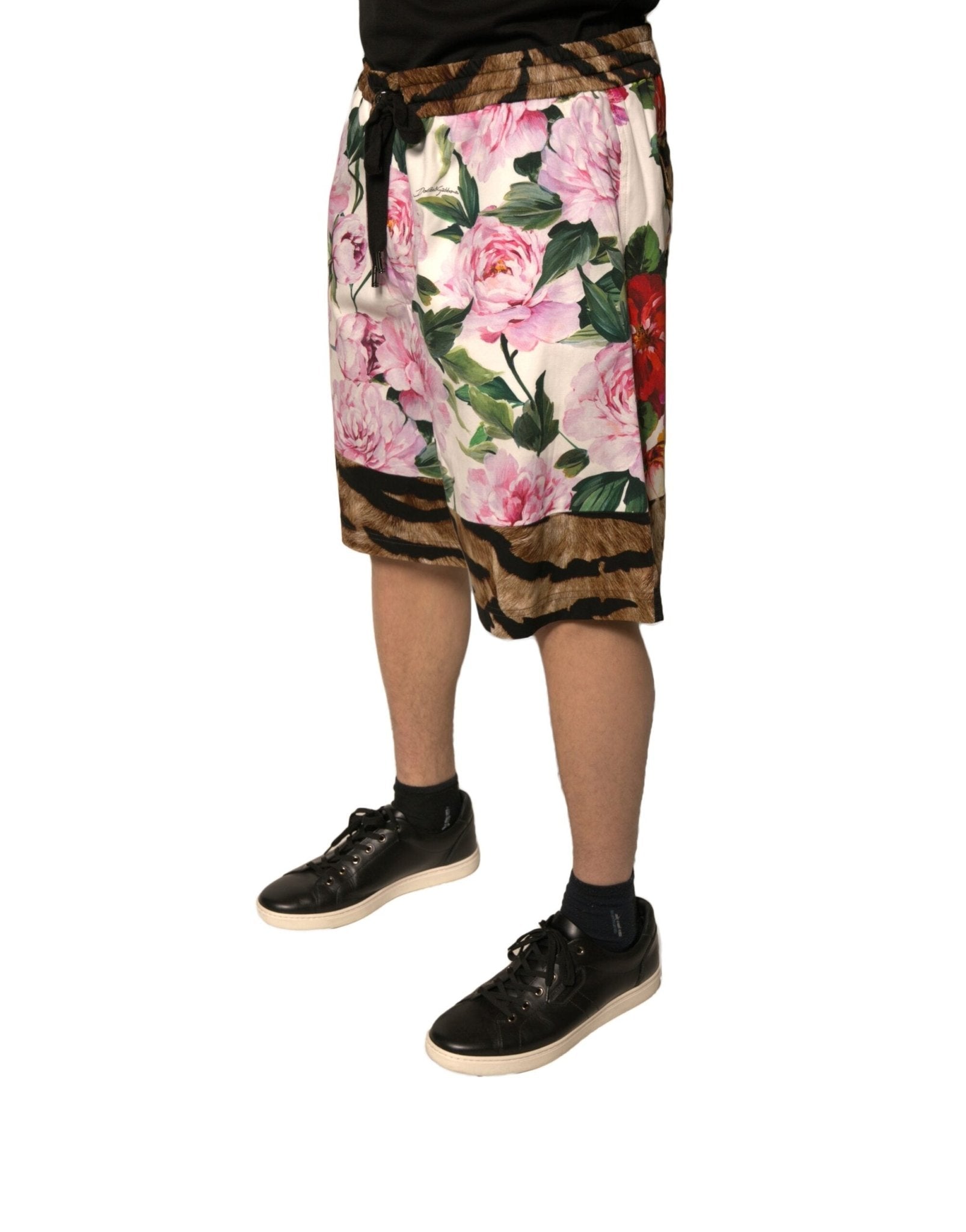 Dolce & Gabbana Multicolor Floral Cotton Men Bermuda Shorts - RIMODA