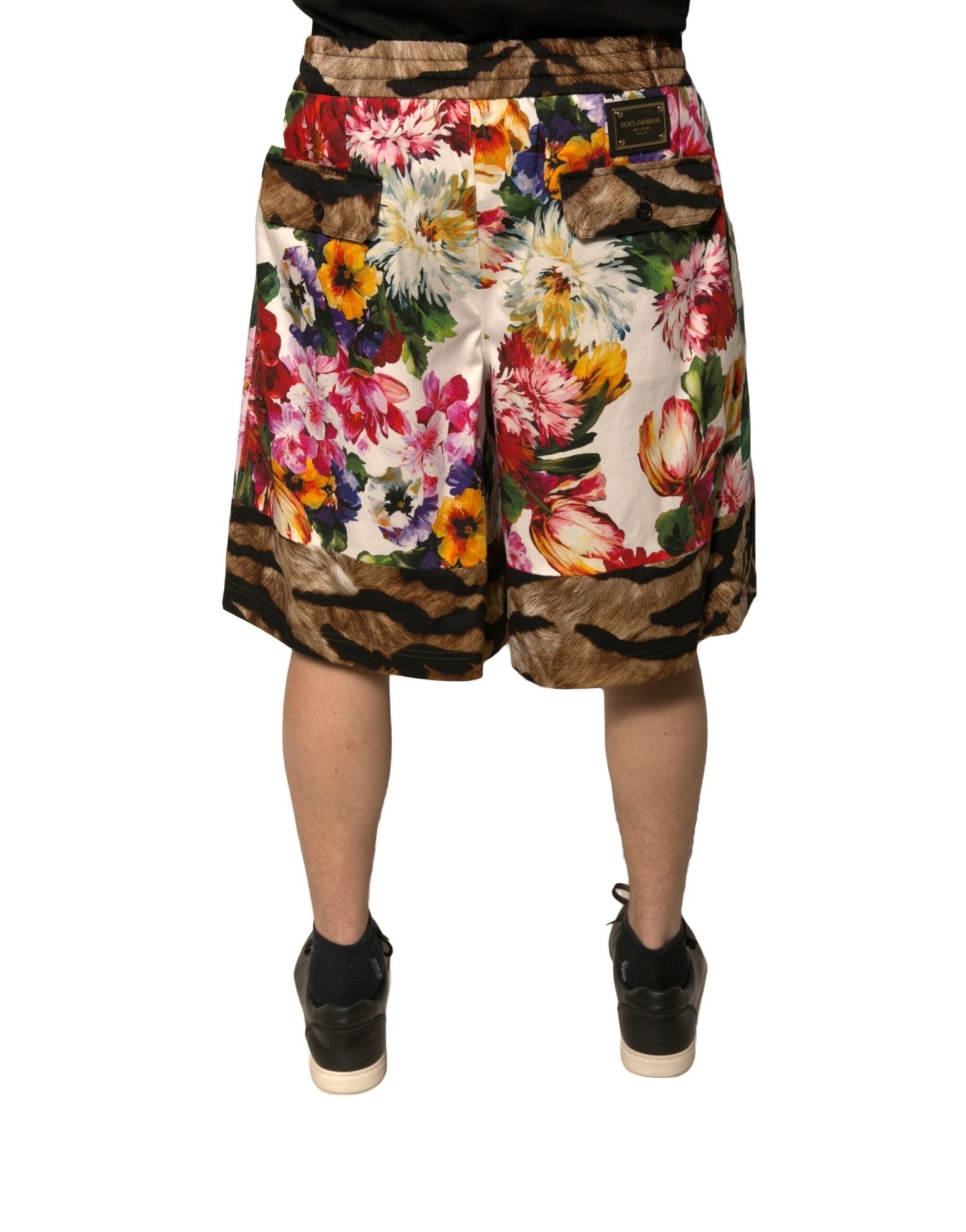 Dolce & Gabbana Multicolor Floral Cotton Men Bermuda Shorts - RIMODA