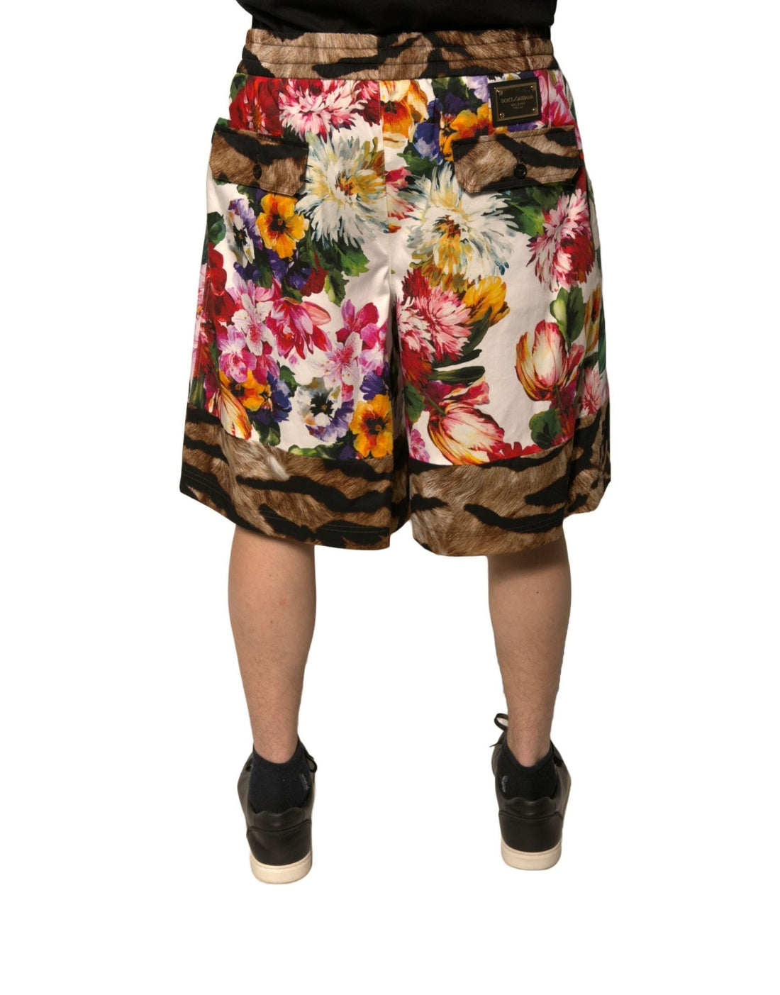 Dolce & Gabbana Multicolor Floral Cotton Men Bermuda Shorts - RIMODA