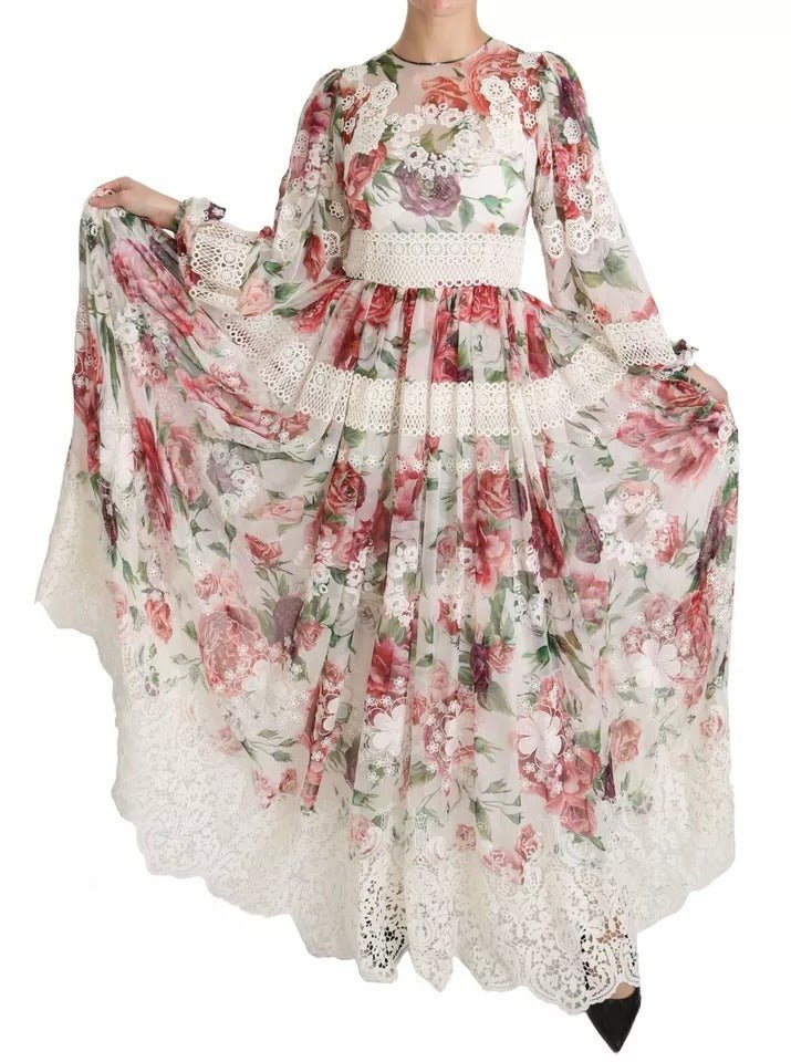 Dolce & Gabbana Multicolor Floral Maxi Sheath Dress - RIMODA