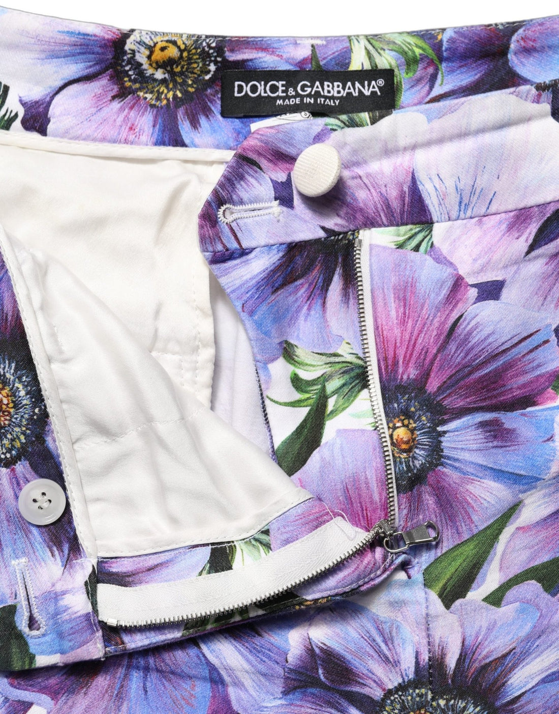 Dolce & Gabbana Multicolor Floral Print CroppedTrouser Pants - RIMODA