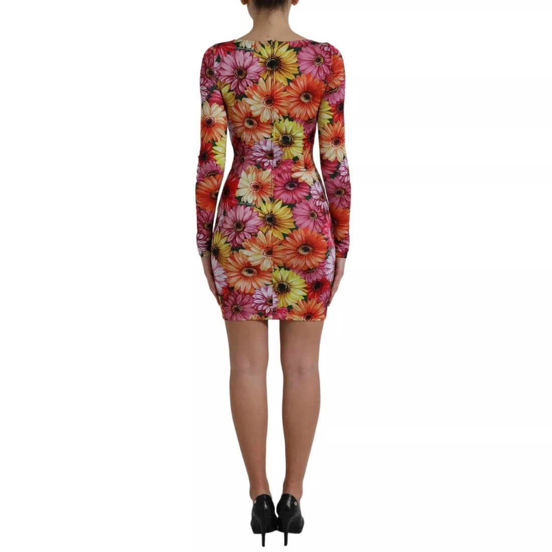 Dolce & Gabbana Multicolor Floral Print Sheath Mini Dress - RIMODA