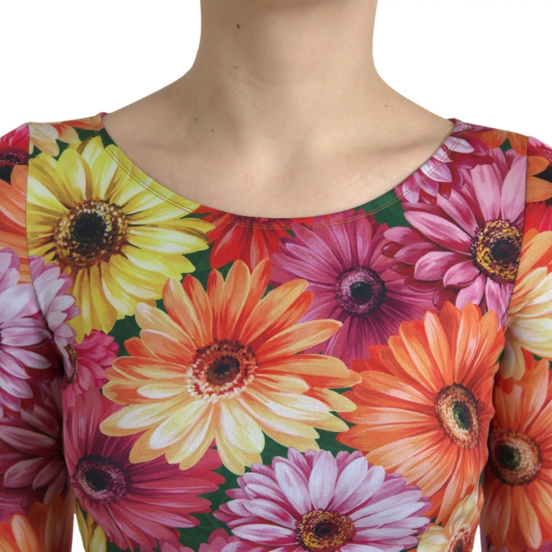 Dolce & Gabbana Multicolor Floral Print Sheath Mini Dress - RIMODA